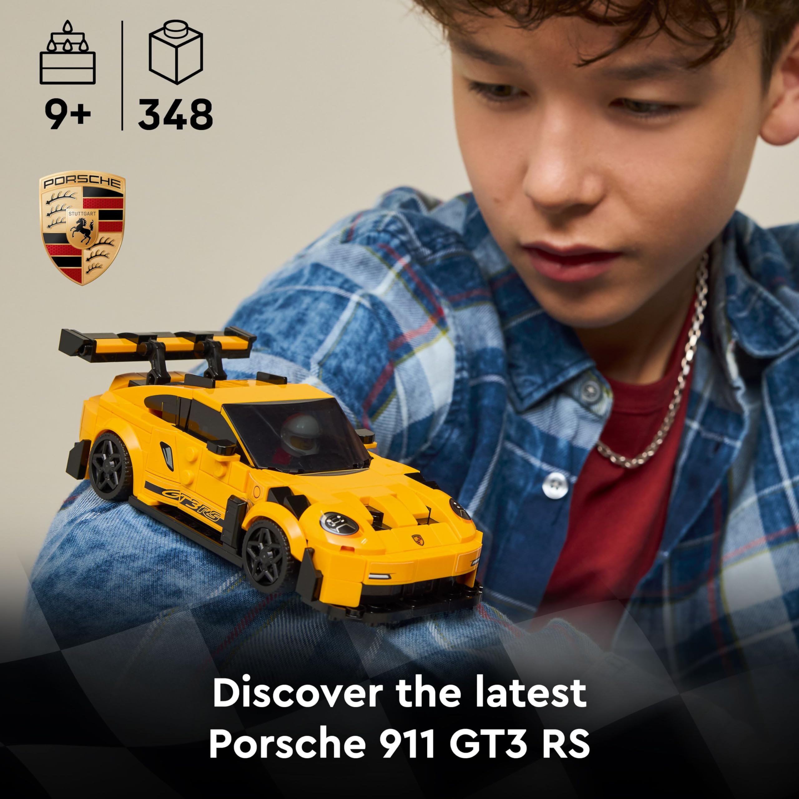 LEGO Speed Champions Porsche 911 GT3 RS Super Car Model Kit 77239 for Ages 9+