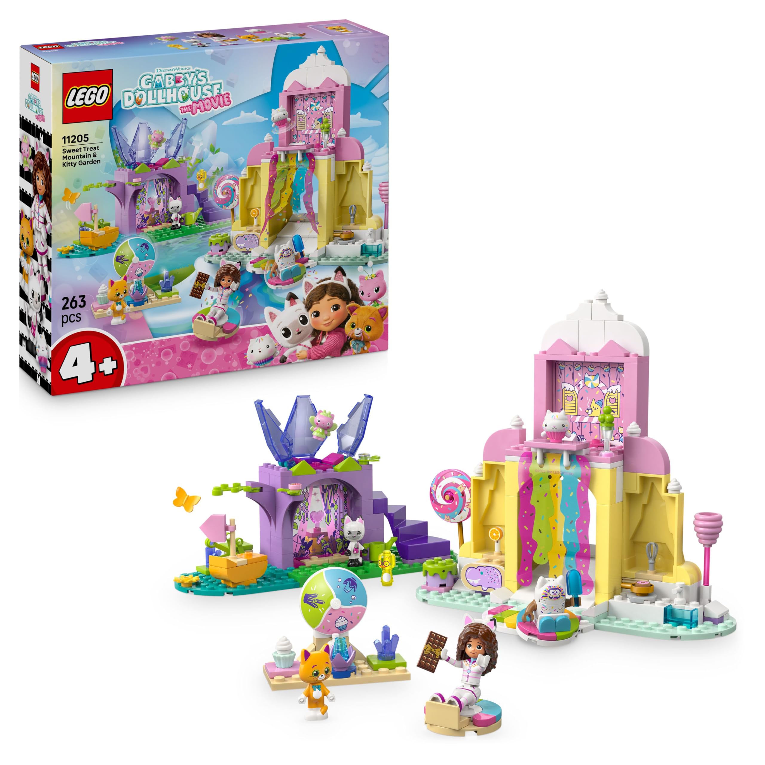 LEGO Gabby's Dollhouse Sweet Treat Mountain & Kitty Garden Building Set | Ages 4+ | Model 11205