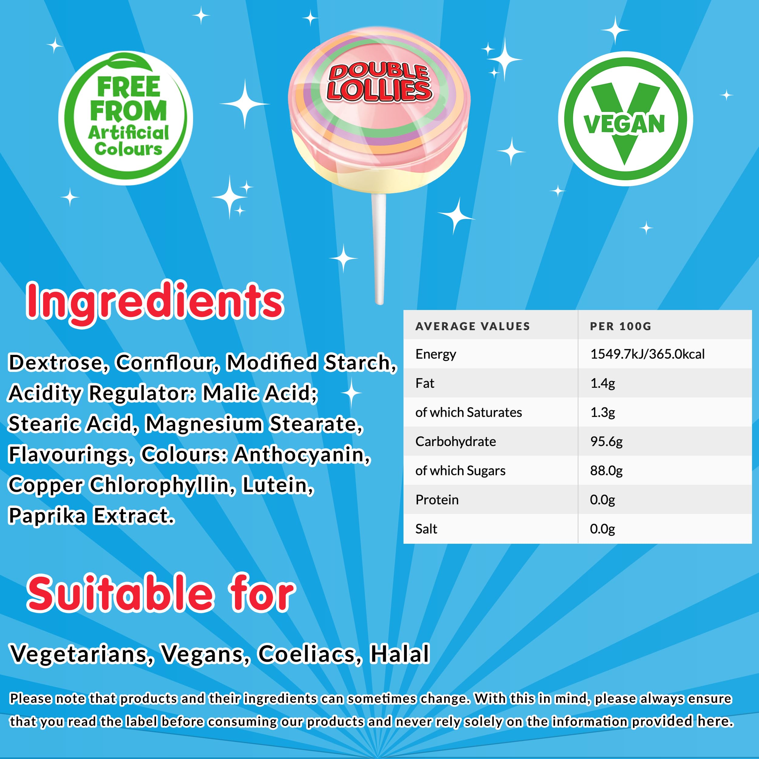 Swizzels – Double Lollies Süßigkeitenspenderbox (100 Lutscher, veganfreundlich) 5