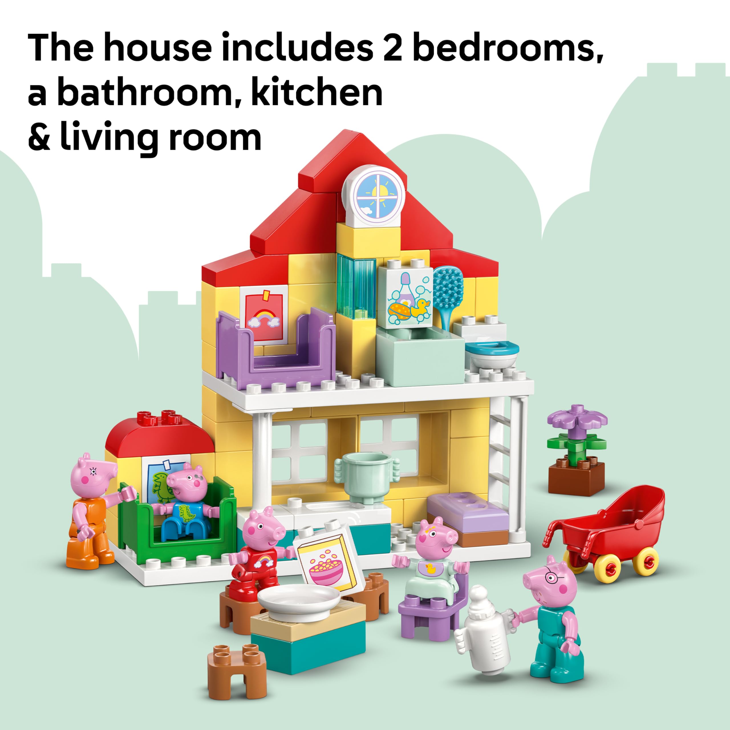 LEGO DUPLO Peppa Pig Family House Building Set 10467 | Ages 2+ 4