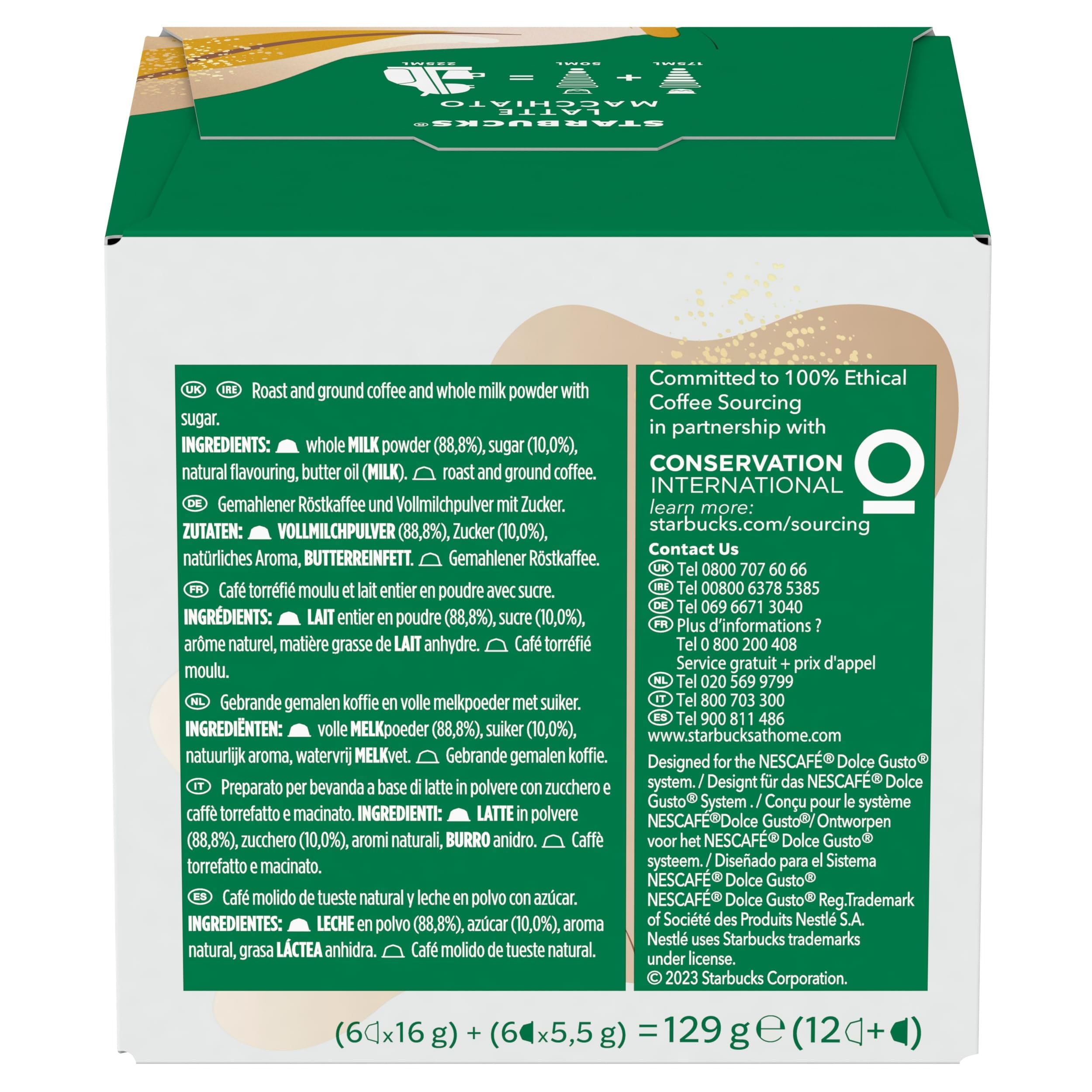 STARBUCKS Latte Macchiato by NESCAFÉ Dolce Gusto Coffee Pods | 72 Count (6 x 12) | Recyclable 7