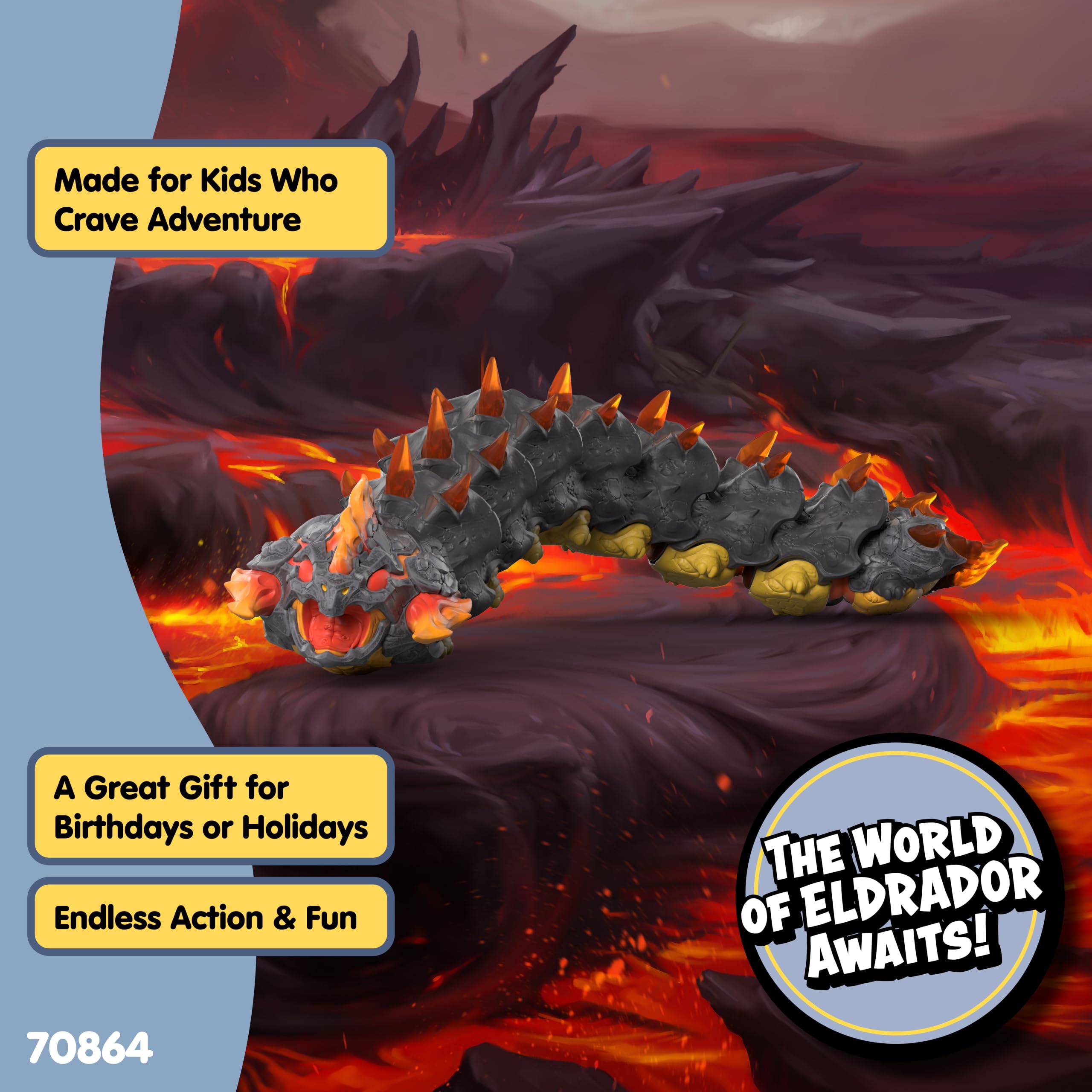 Schleich Eldrador Fire Worm Toy Figurine - Ages 7+ | 25cm Length | 70864 4