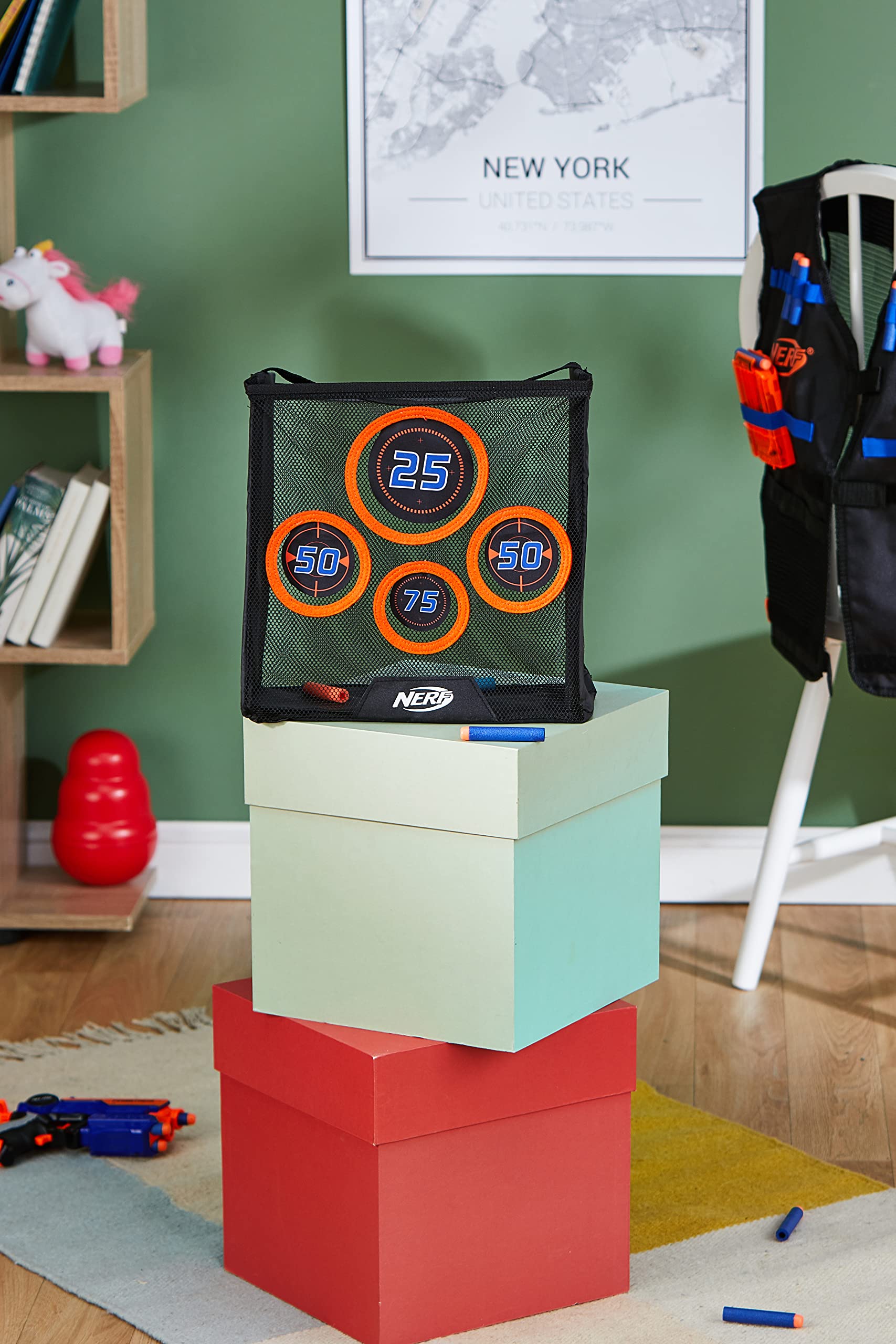 Nerf Elite Portable Practice Target - Mesh Dart Catcher with Handle 10