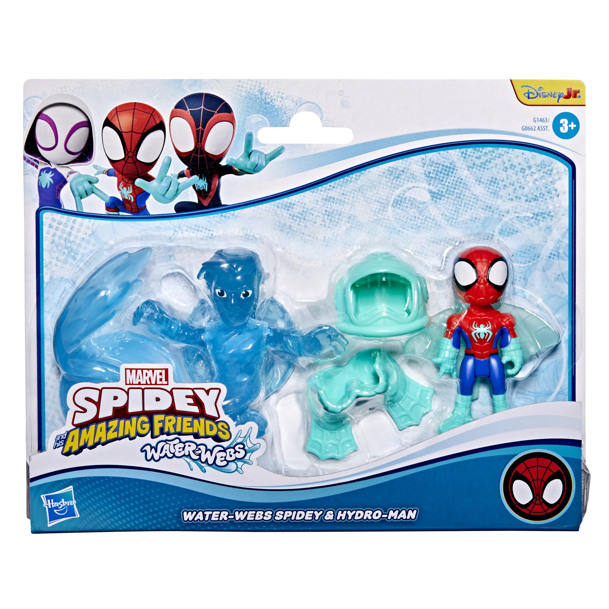 SPIDEY AND HIS AMAZING FRIENDS Water-Webs Spidey & Hydro-Man Action Figures Set | 3-Inch Figures | Ages 3+