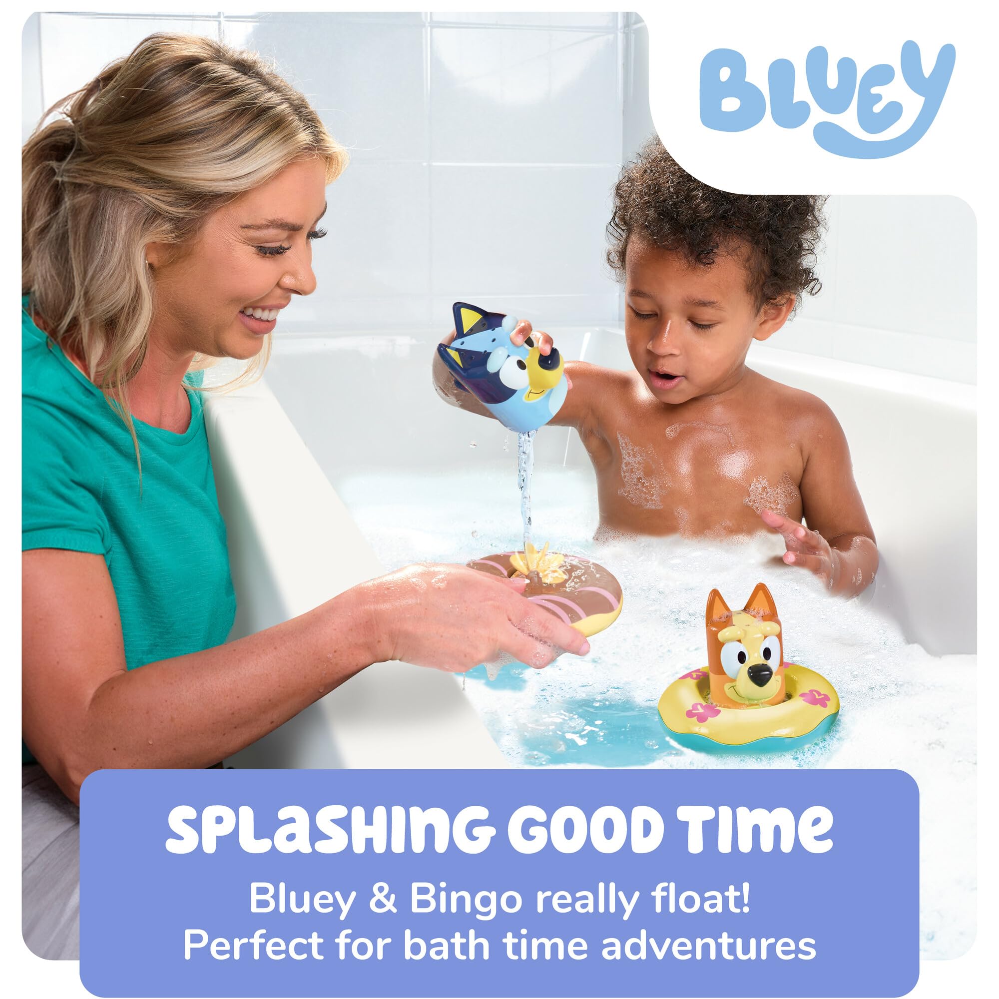 TOMY Bluey Bath Float 2 Pack - Pouring Cups with Water Wheels | Ages 18 Months+ 4