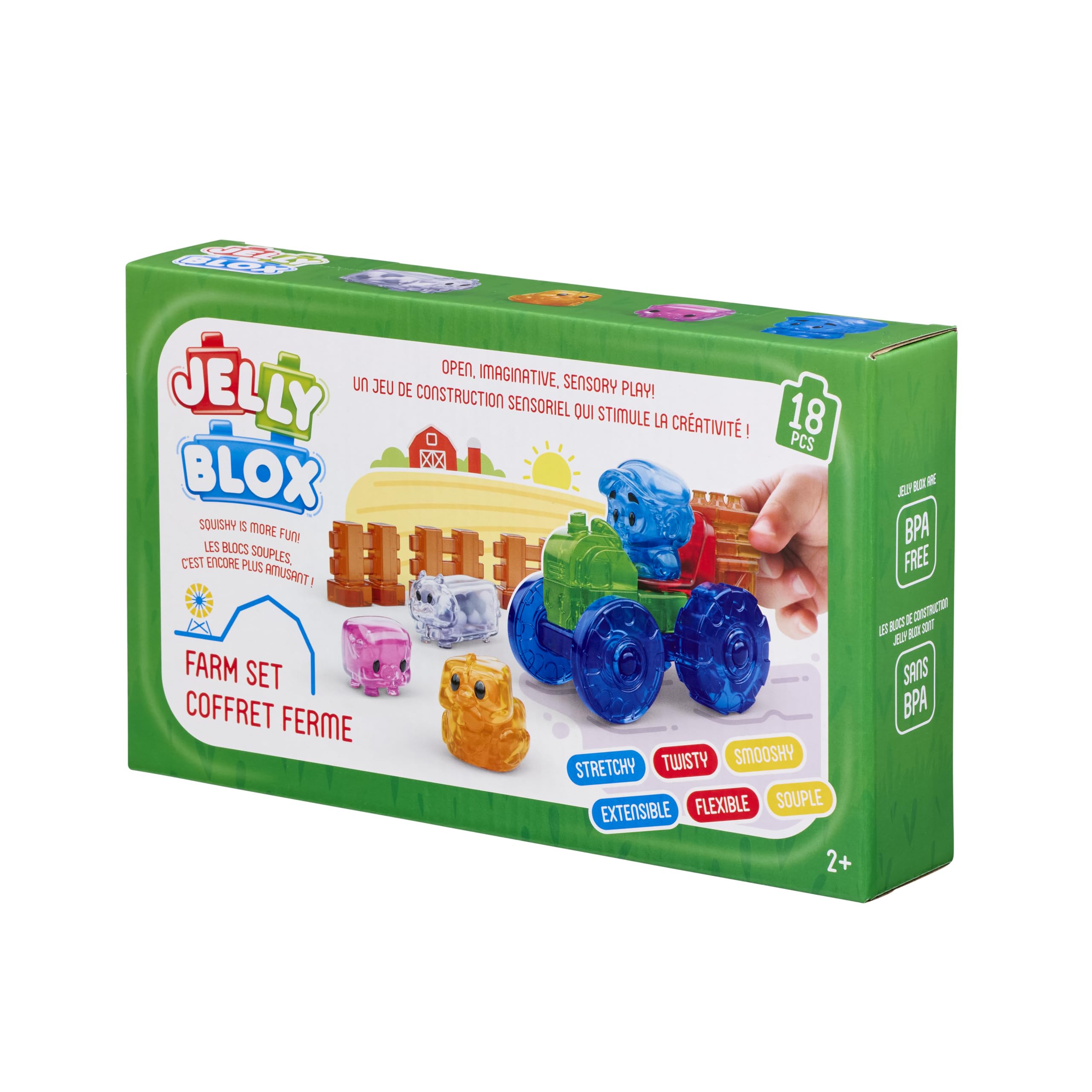 Jelly Blox Farm Set - Squishy Building Blocks for Toddlers 2+ 17