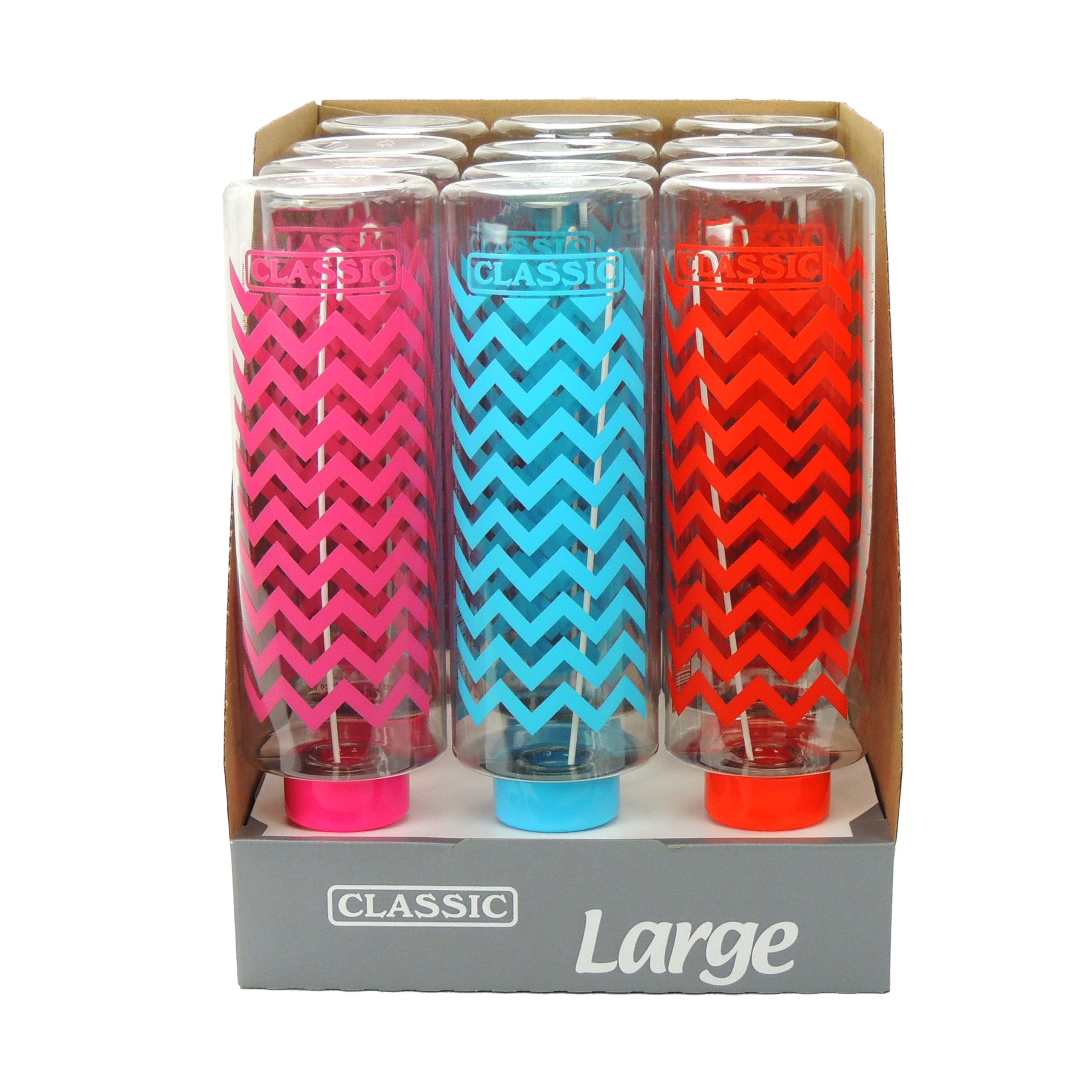 CLASSIC Small Animal Drinking Bottle - 600ml Capacity, Non-Leak Twin-Ball Spout | Zig-Zag Print