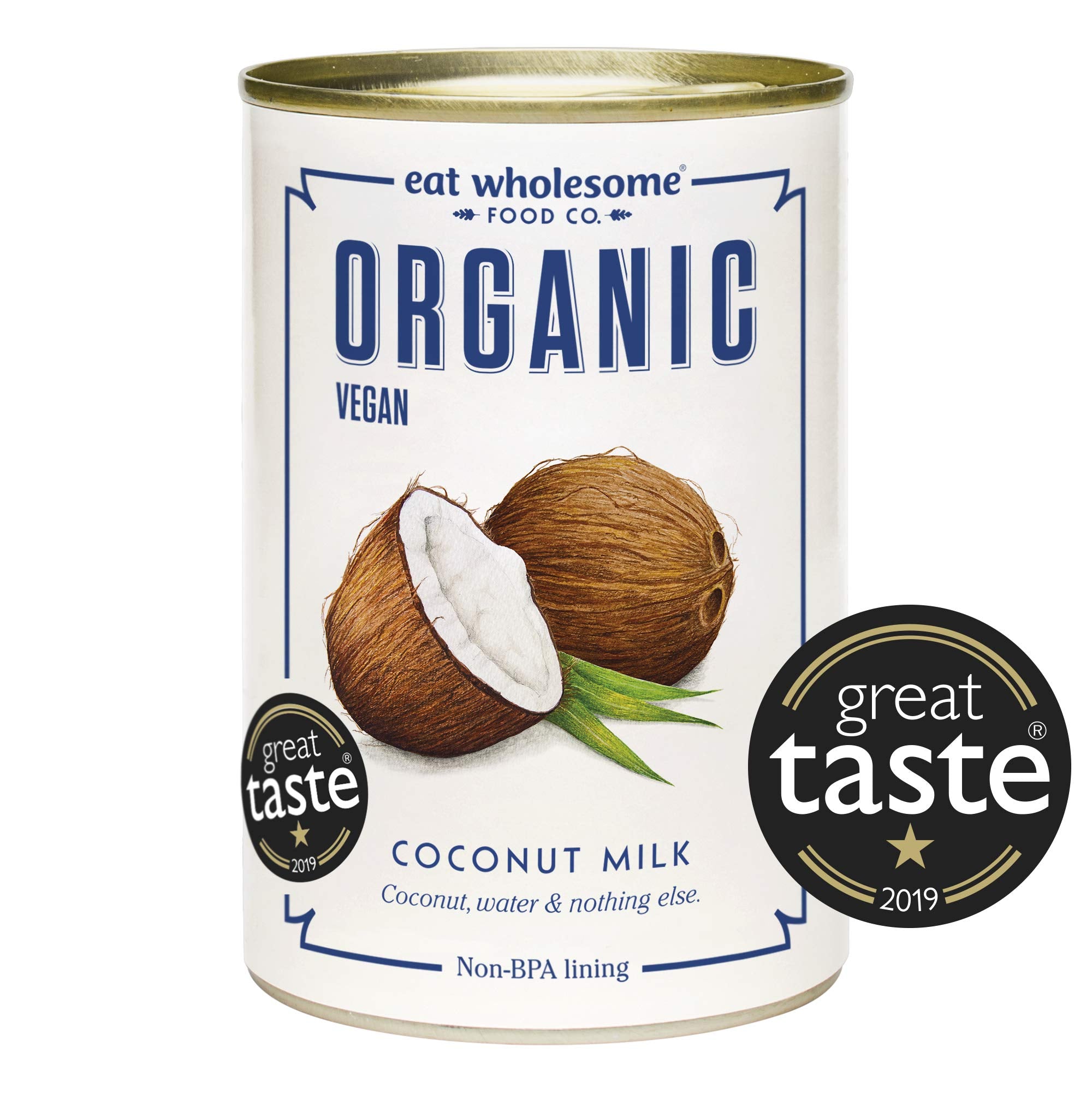 Eat Wholesome Organic Coconut Milk - 400ml (Pack of 4) | Vegan, Award-Winning, No Guar Gum