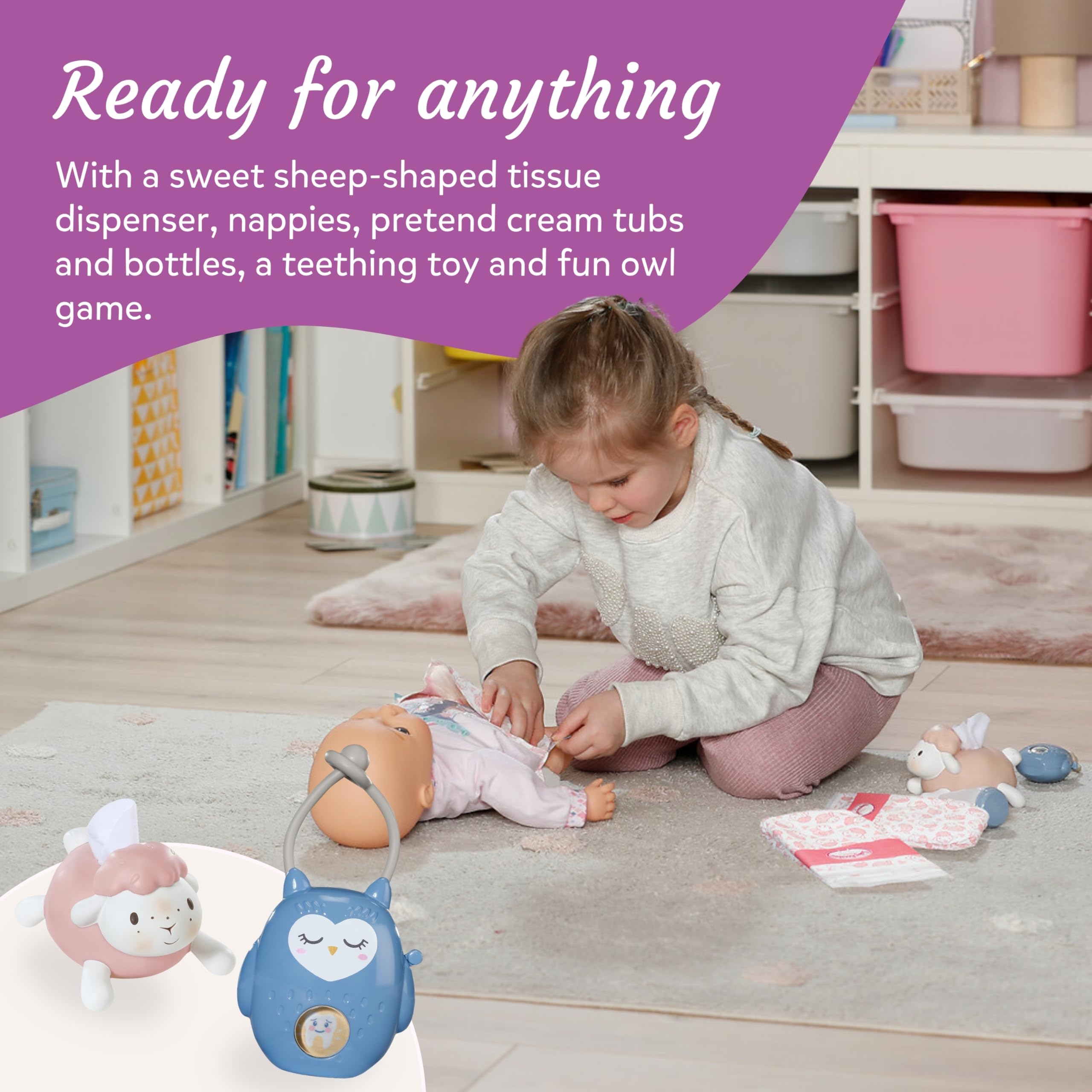 Baby Annabell Baby Care Set - 7-Piece Doll Accessories Playset for 36cm & 43cm Dolls 10