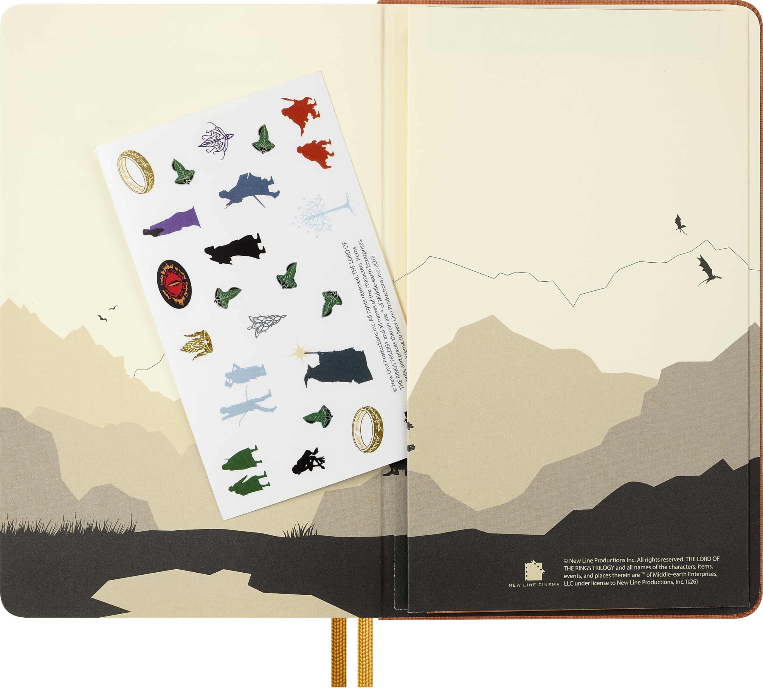 Moleskine The Lord of the Rings Frodo and Sam Large Lined Notebook | Hardback Cotton Canvas Cover | 13 x 21 cm 7