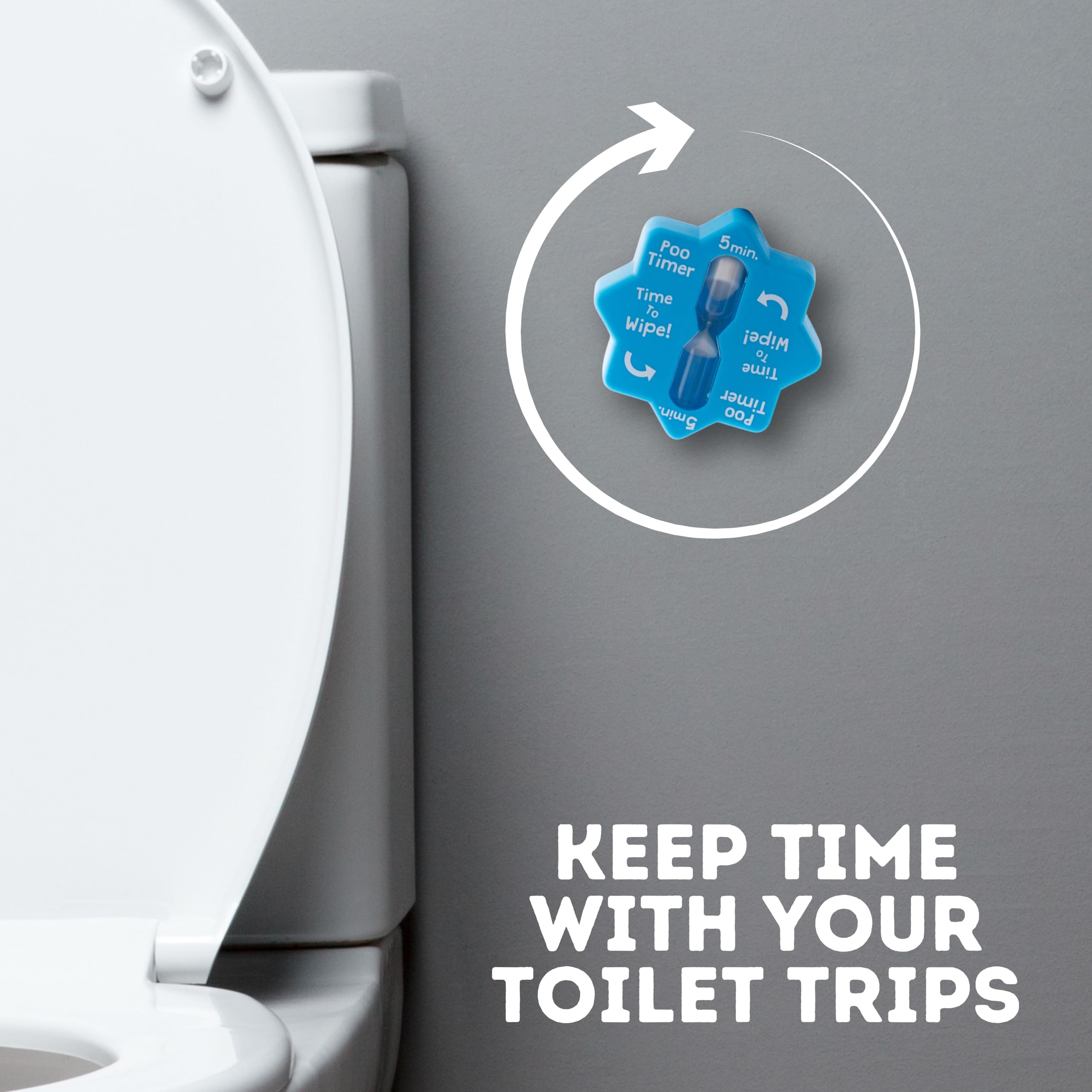 Boxer Gifts Poo Timer - Funny Bathroom Timer for Men | Blue Plastic | 5 Minute Duration 3