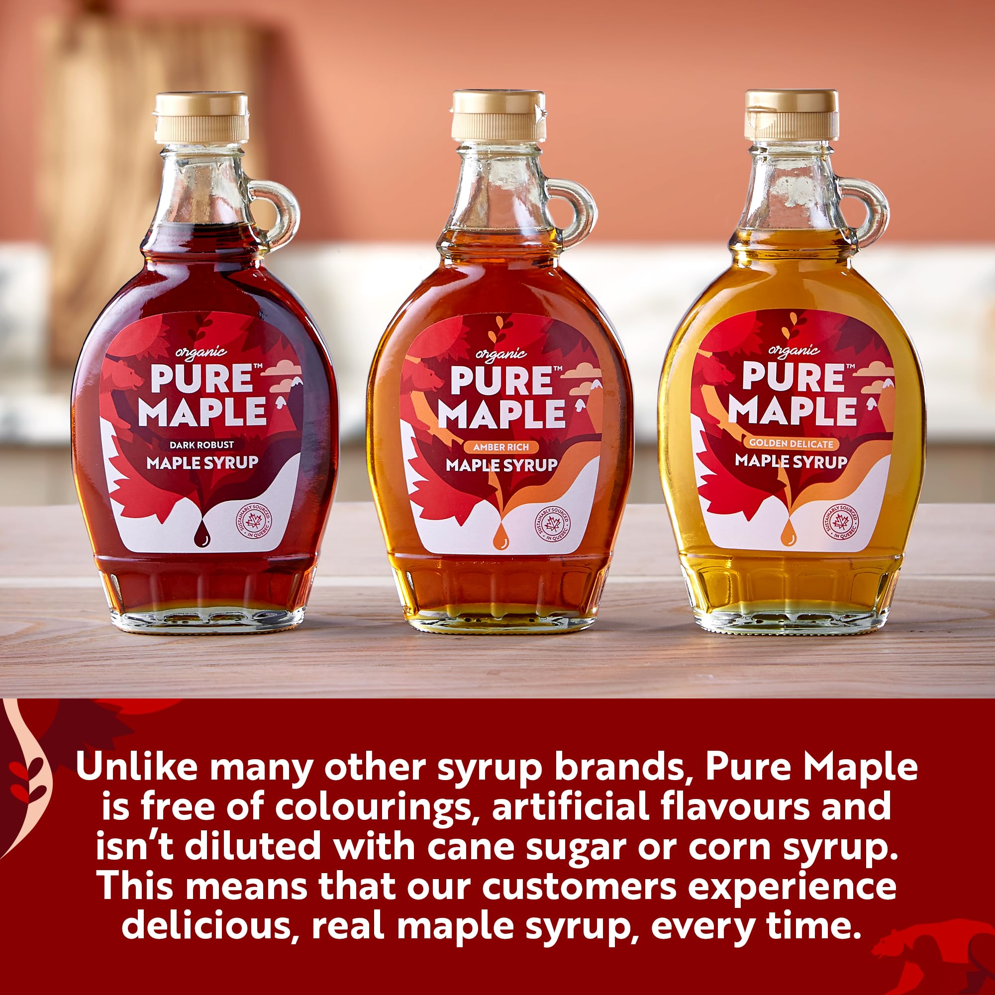 Pure Maple – 100 % kanadischer Ahornsirup, Klasse A, organisch, bernsteinfarbener, reichhaltiger Geschmack 6