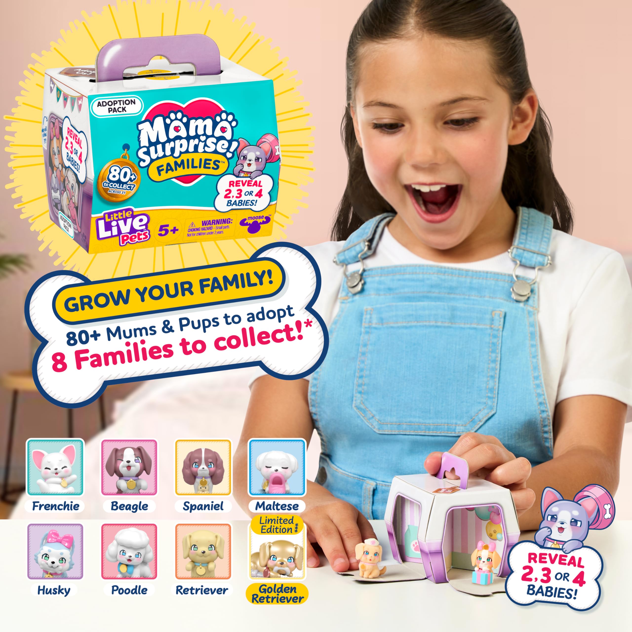 Little Live Pets Mama Surprise Families Baby Care Clinic Playset | Ages 5+ | Includes Mama Pup & 3 Babies 6