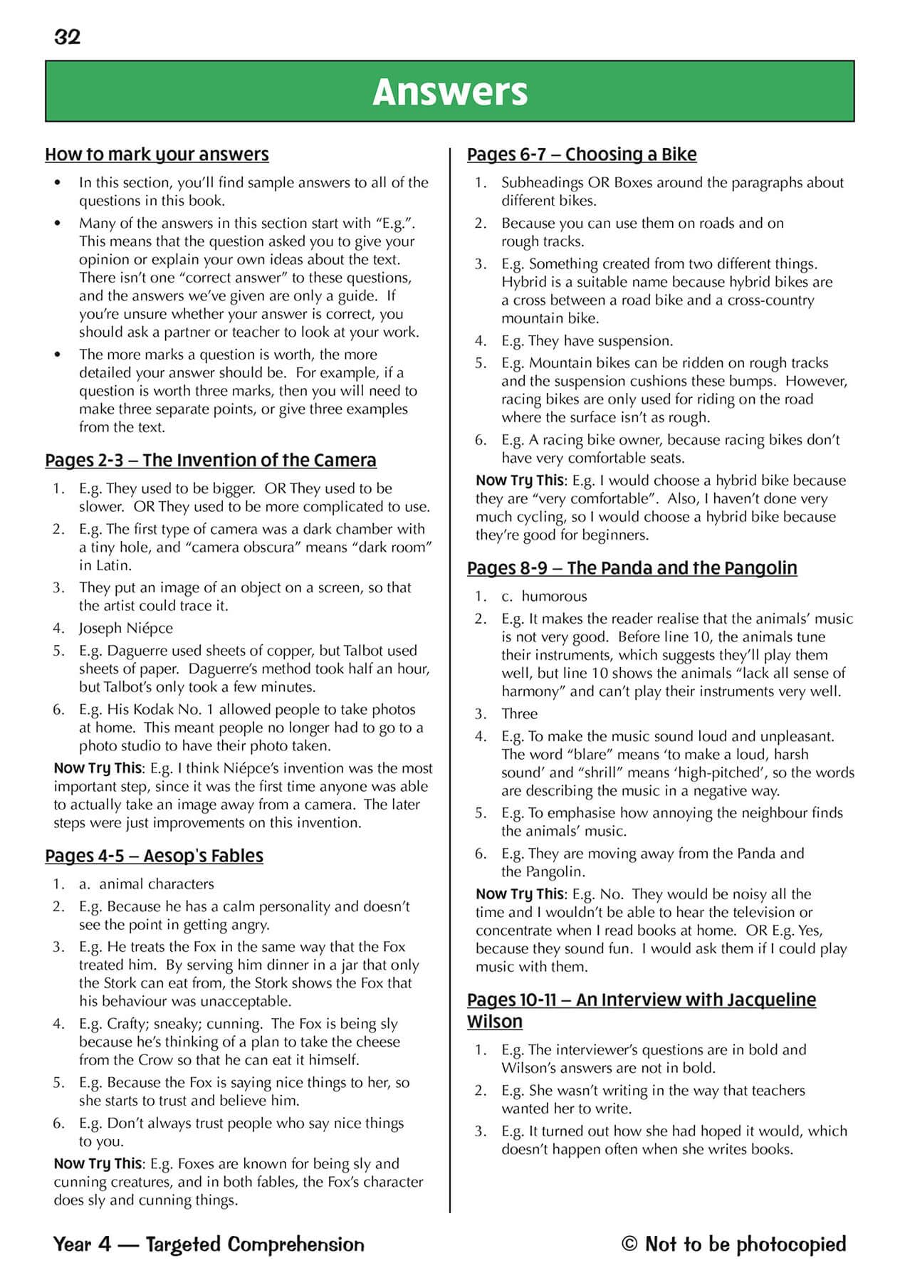 CGP New KS2 English Targeted Question Book: Year 4 Reading Comprehension - Book 1 (with Answers) 4