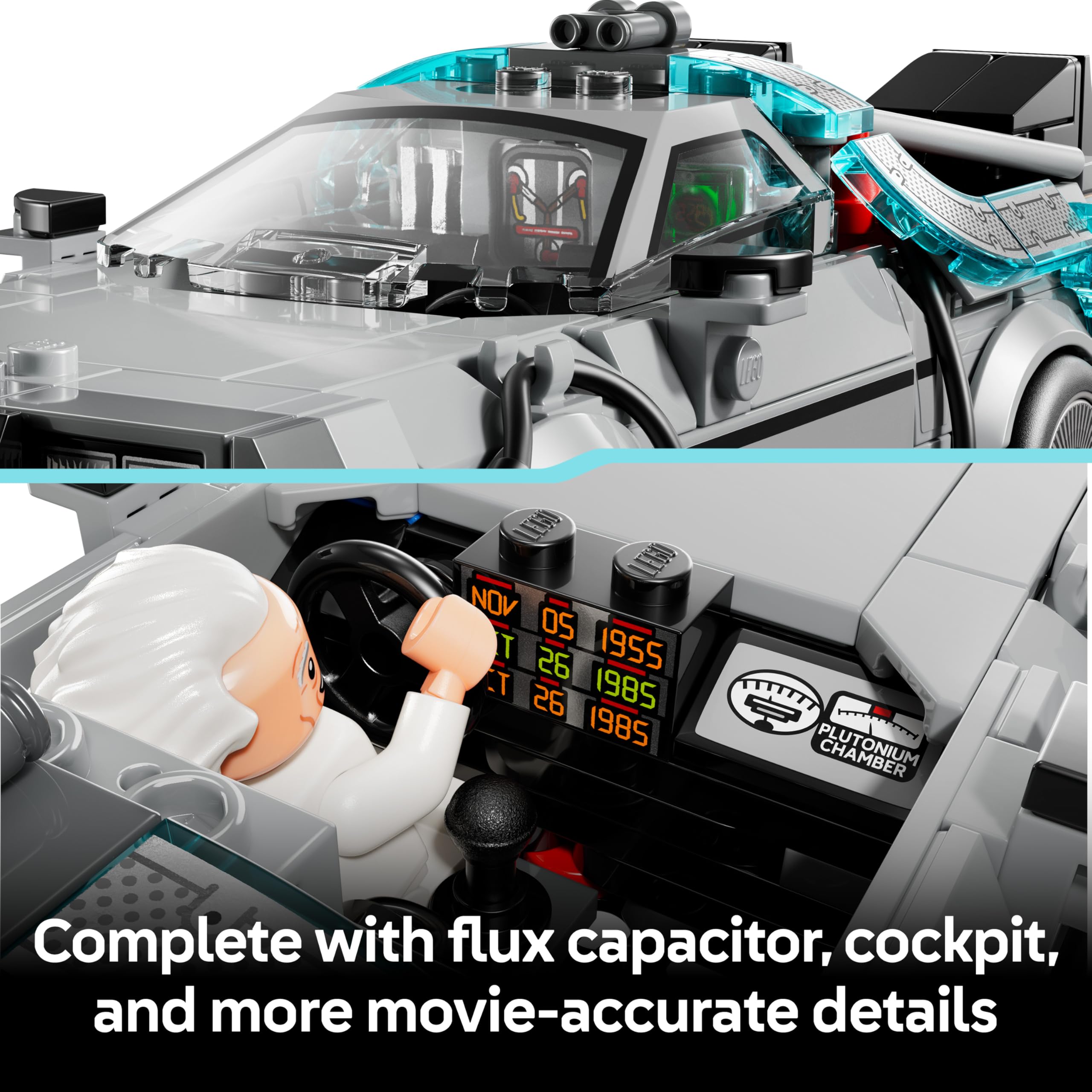 LEGO Speed Champions Time Machine from Back to the Future Building Set for Ages 9+ | Model 77256 5