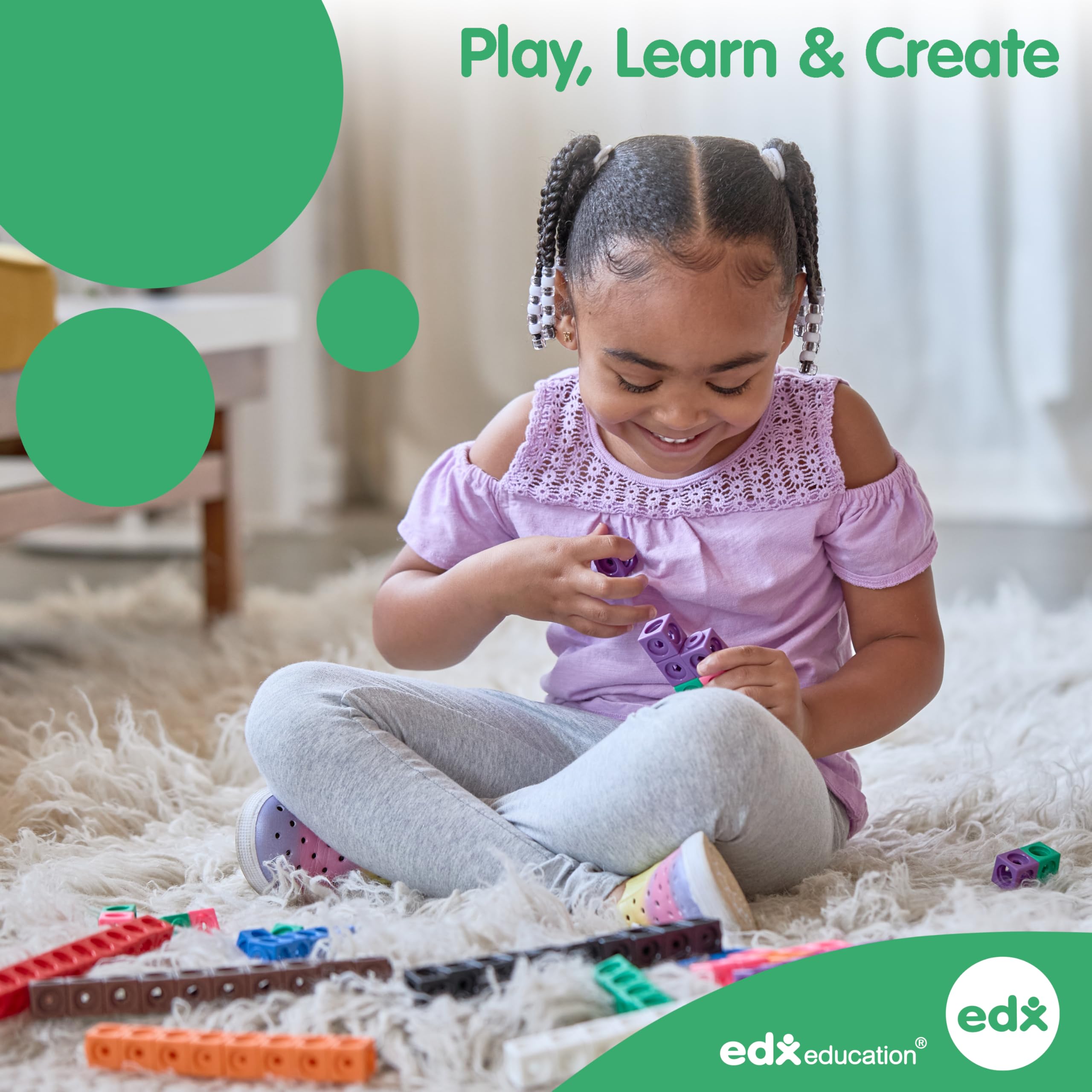 edxeducation Math Cubes - Set of 100 Linking Cubes for Early Maths & STEM | Ages 3+ 9