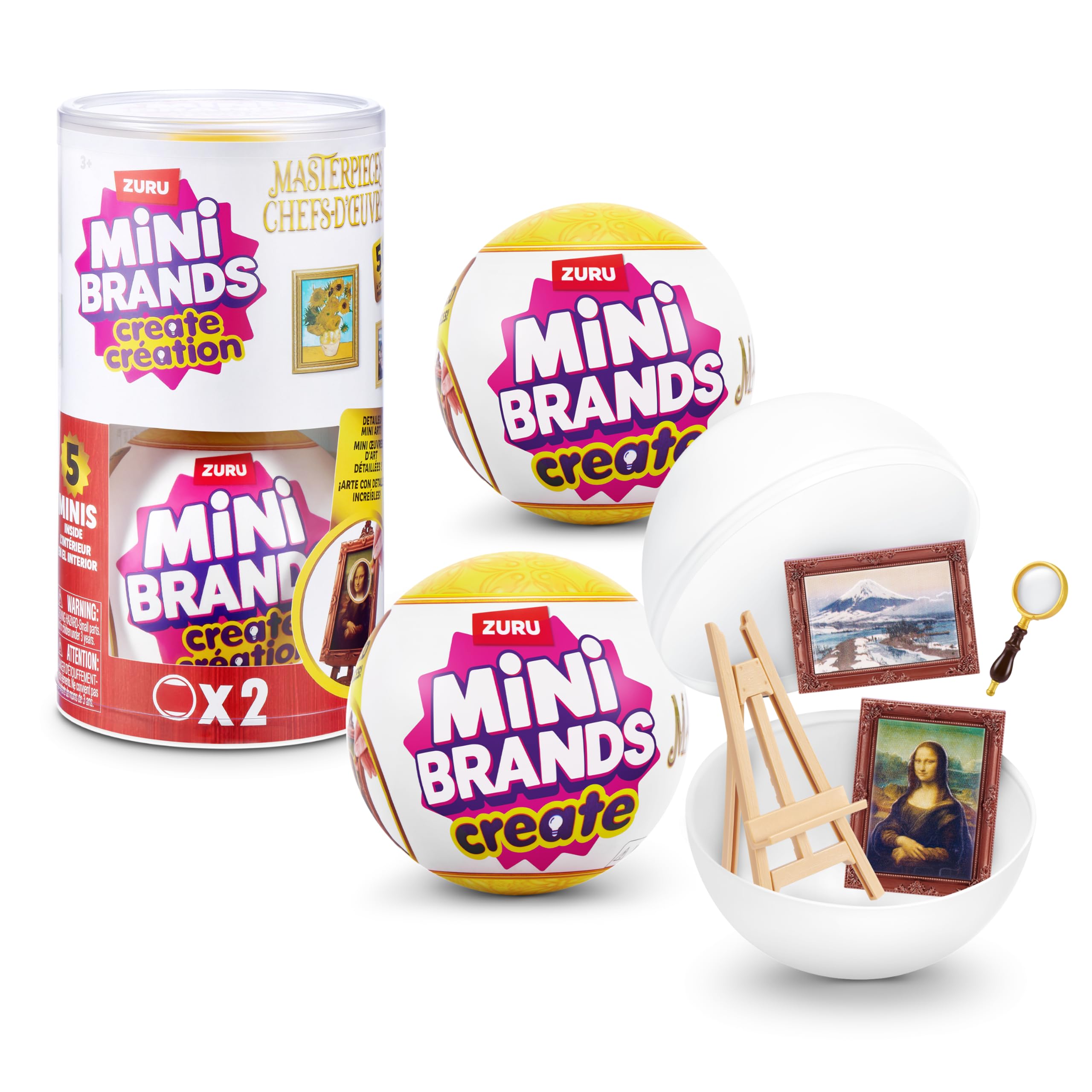 Mini Brands Create Mini Masterpieces Series 1 Capsule - 2 Pack | Collectible Miniatures | Ages 3+