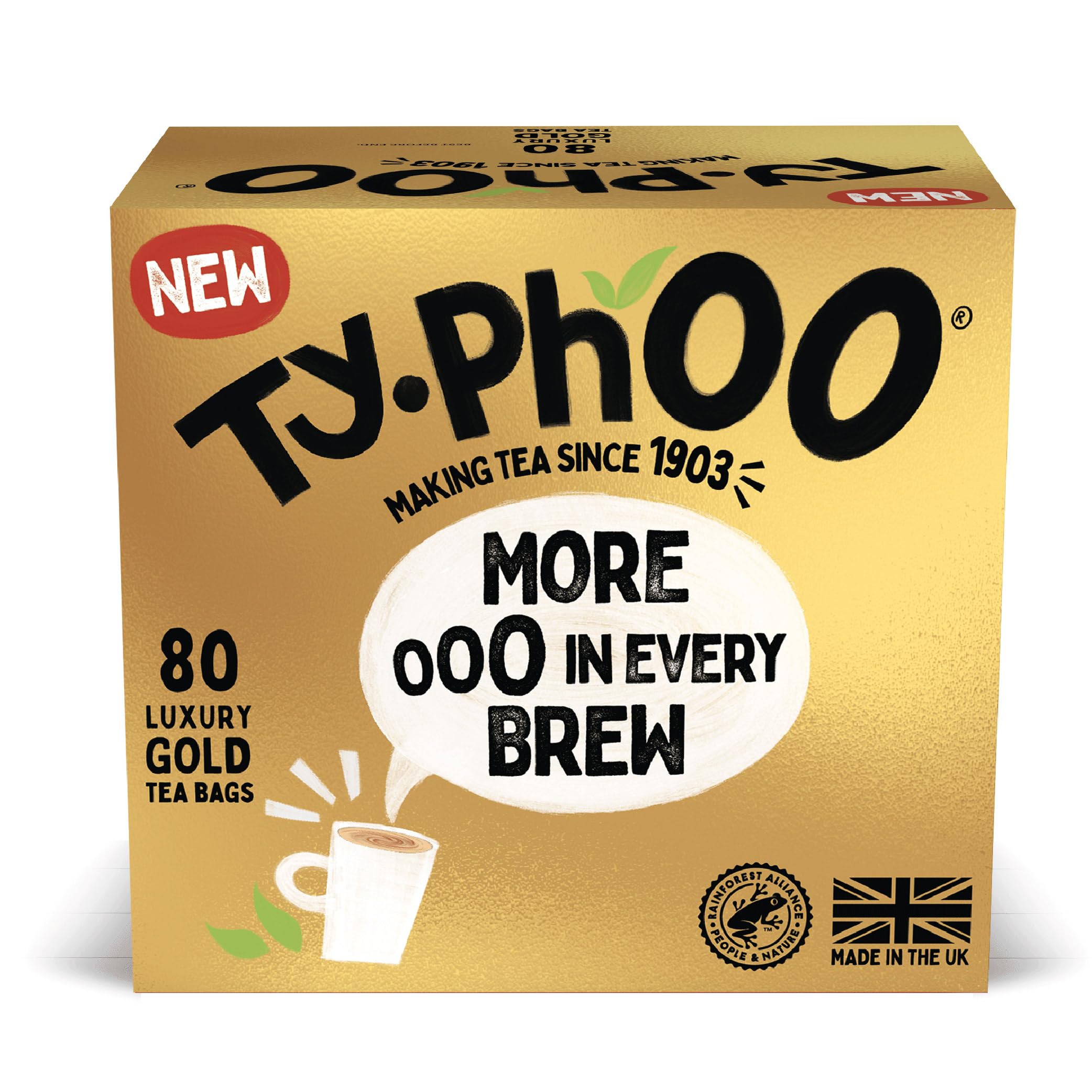 Typhoo - Gold Luxury Black Tea 80 Tea Bags 10