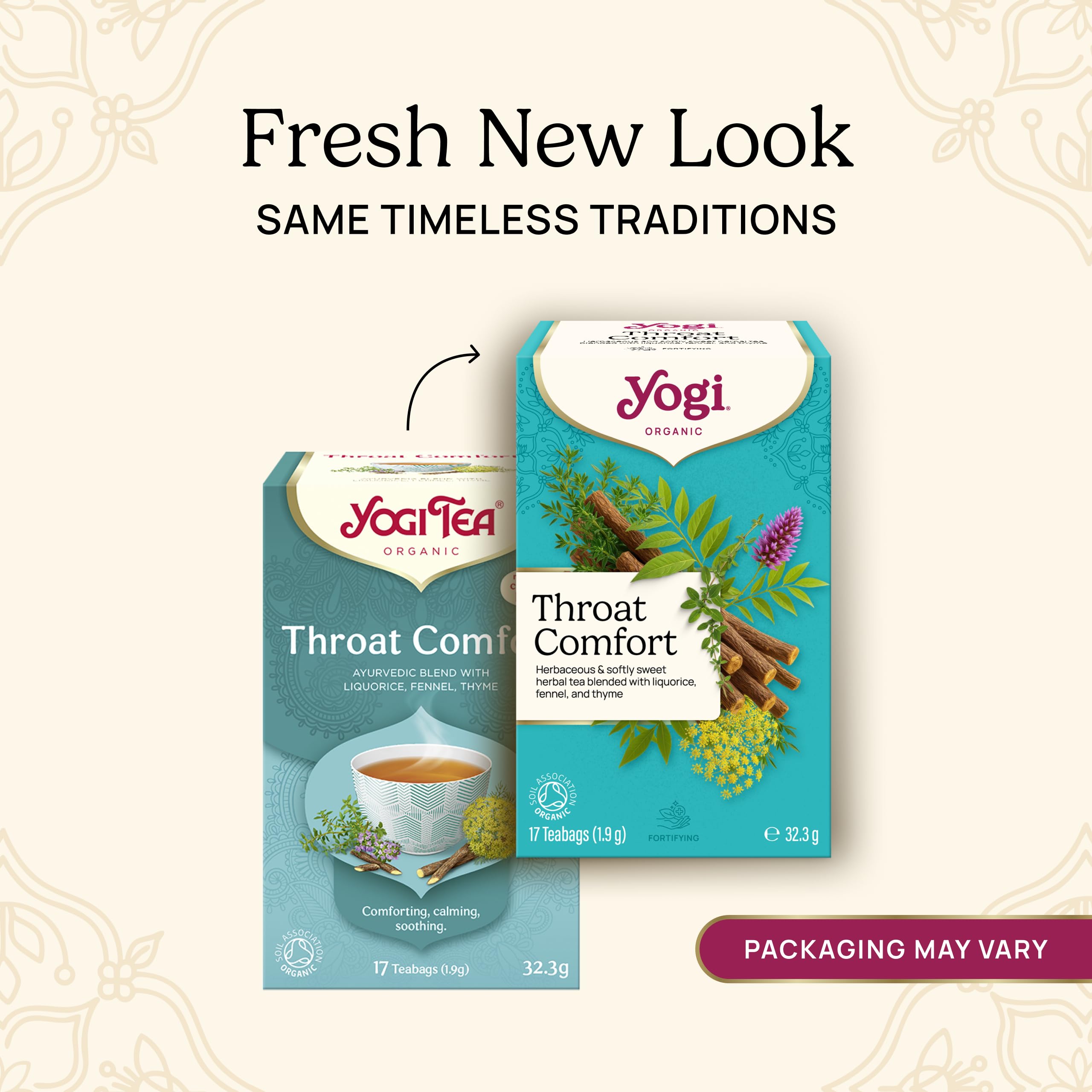Yogi Throat Comfort Organic Herbal Tea - Throat Soothing | 6 Boxes | 102 Tea Bags 3