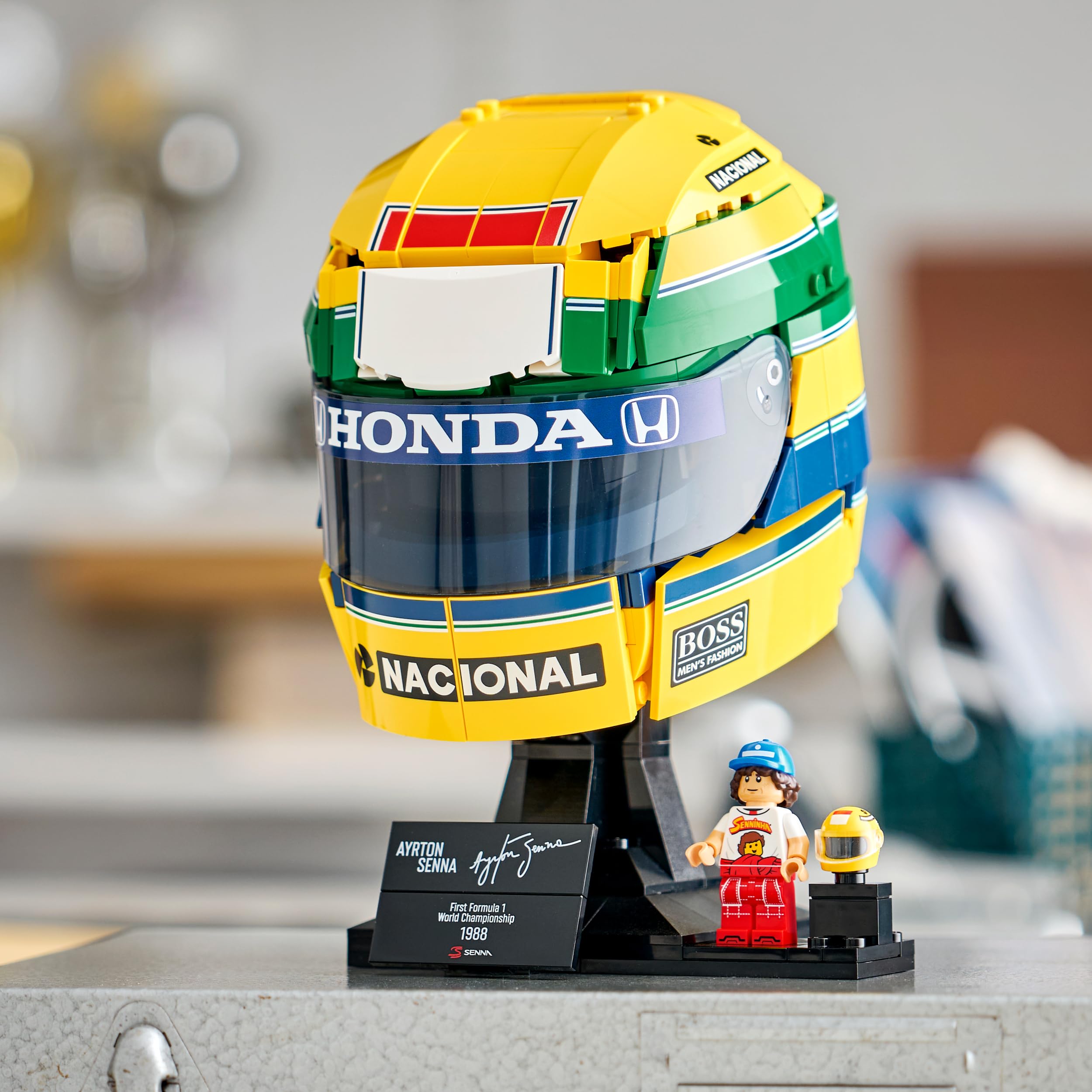 LEGO Editions Ayrton Senna Helmet Building Set - Display Model Kit | 14+ Age Range | Multicolor 5