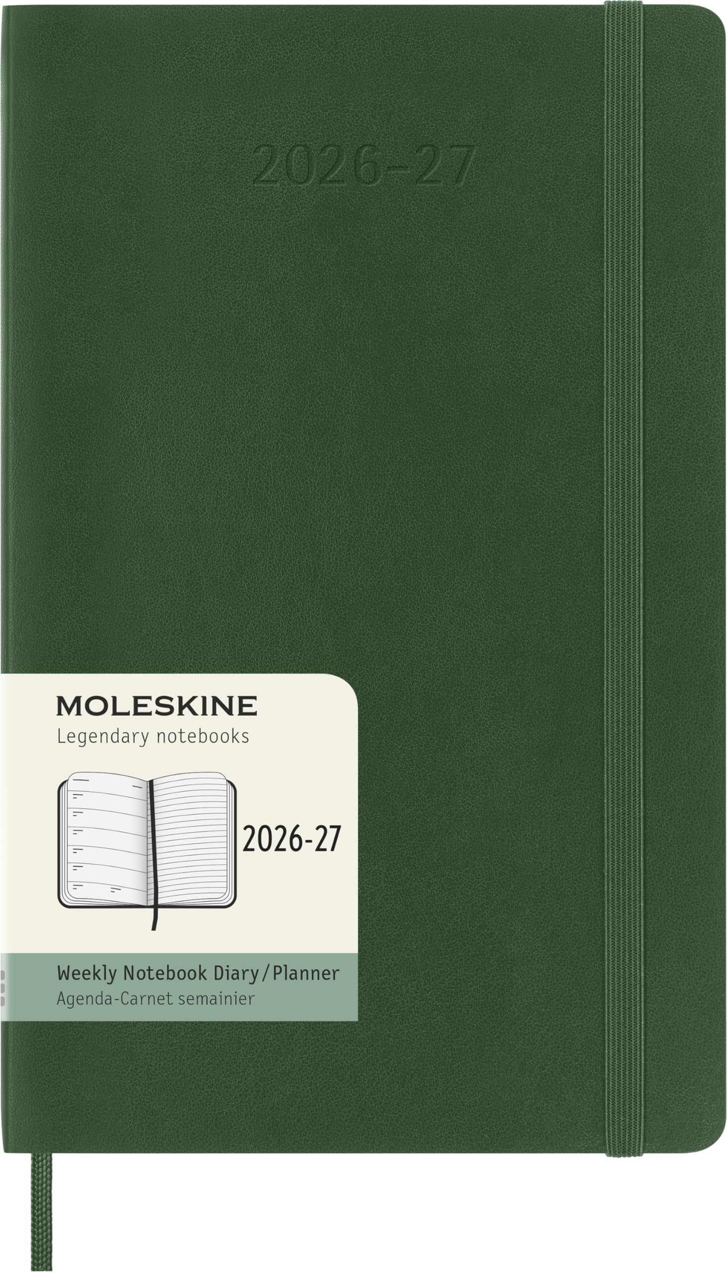 Moleskine Weekly Planner 2026-2027 18-Month Large (13x21) Myrtle Green Flexibound