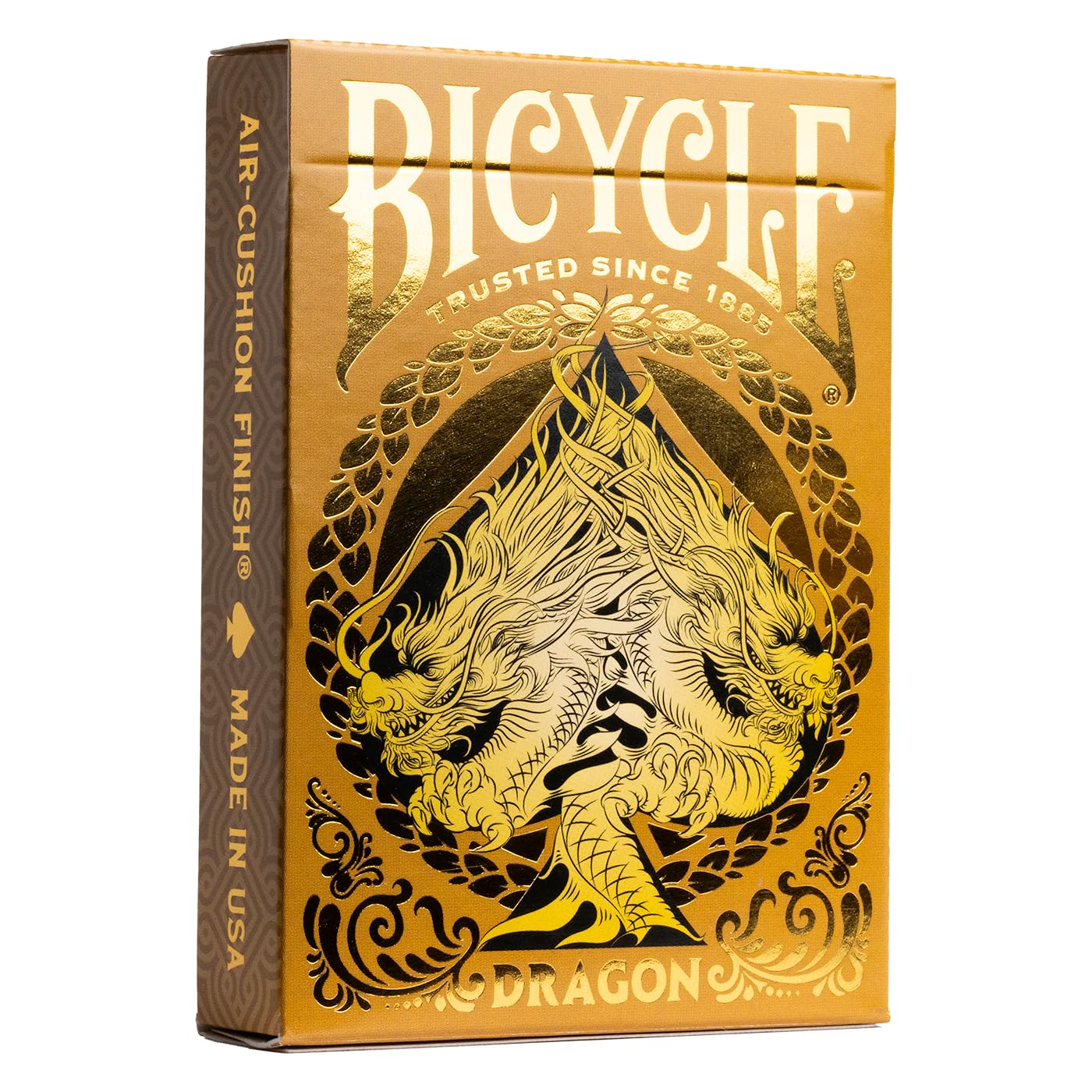 Bicycle Gold Dragon Playing Cards - 1 Deck | Air Cushion Finish | Hand Drawn Court Cards
