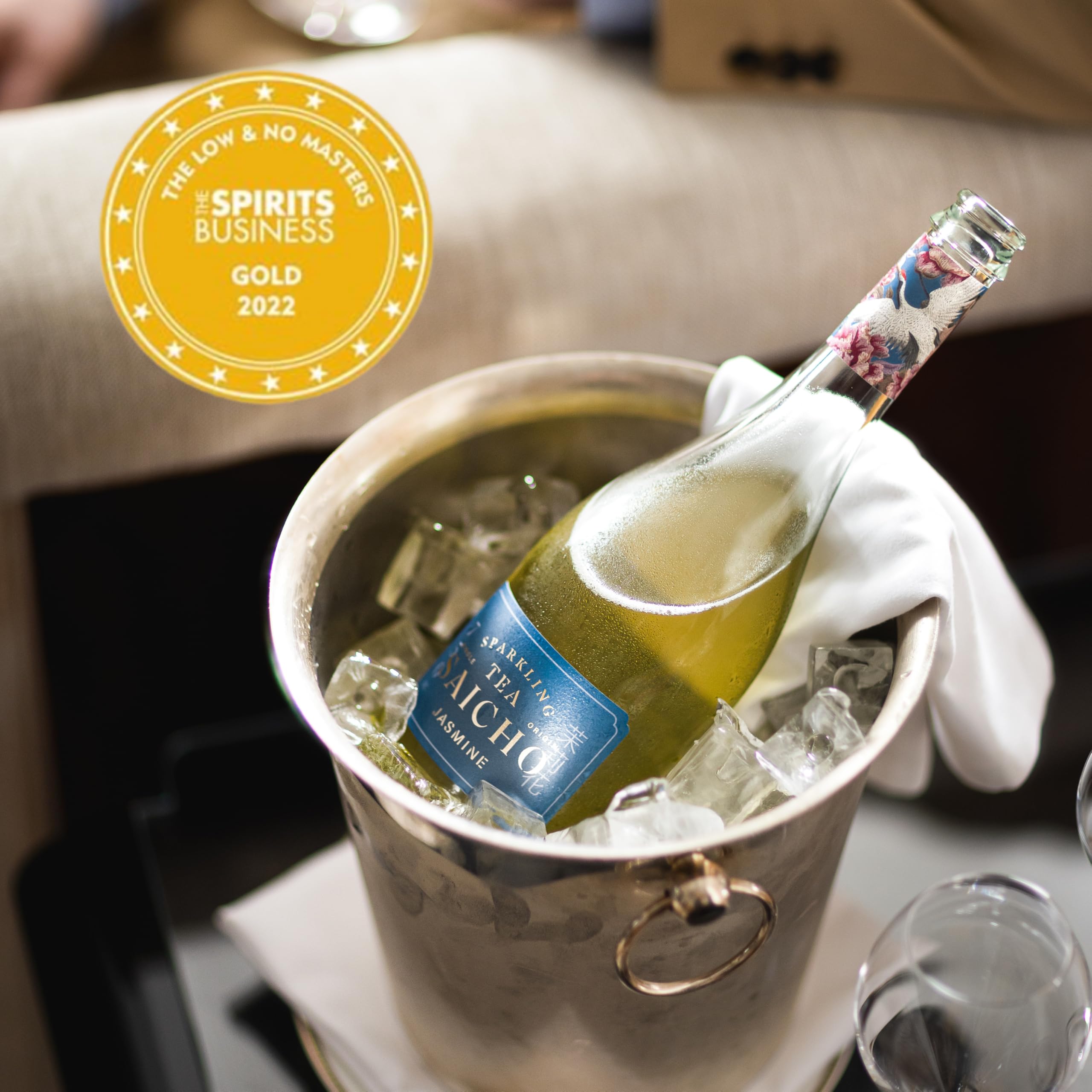 SAICHO Luxurious Non-Alcoholic Jasmine Sparkling Tea - Low Calorie, Cold Brewed 5