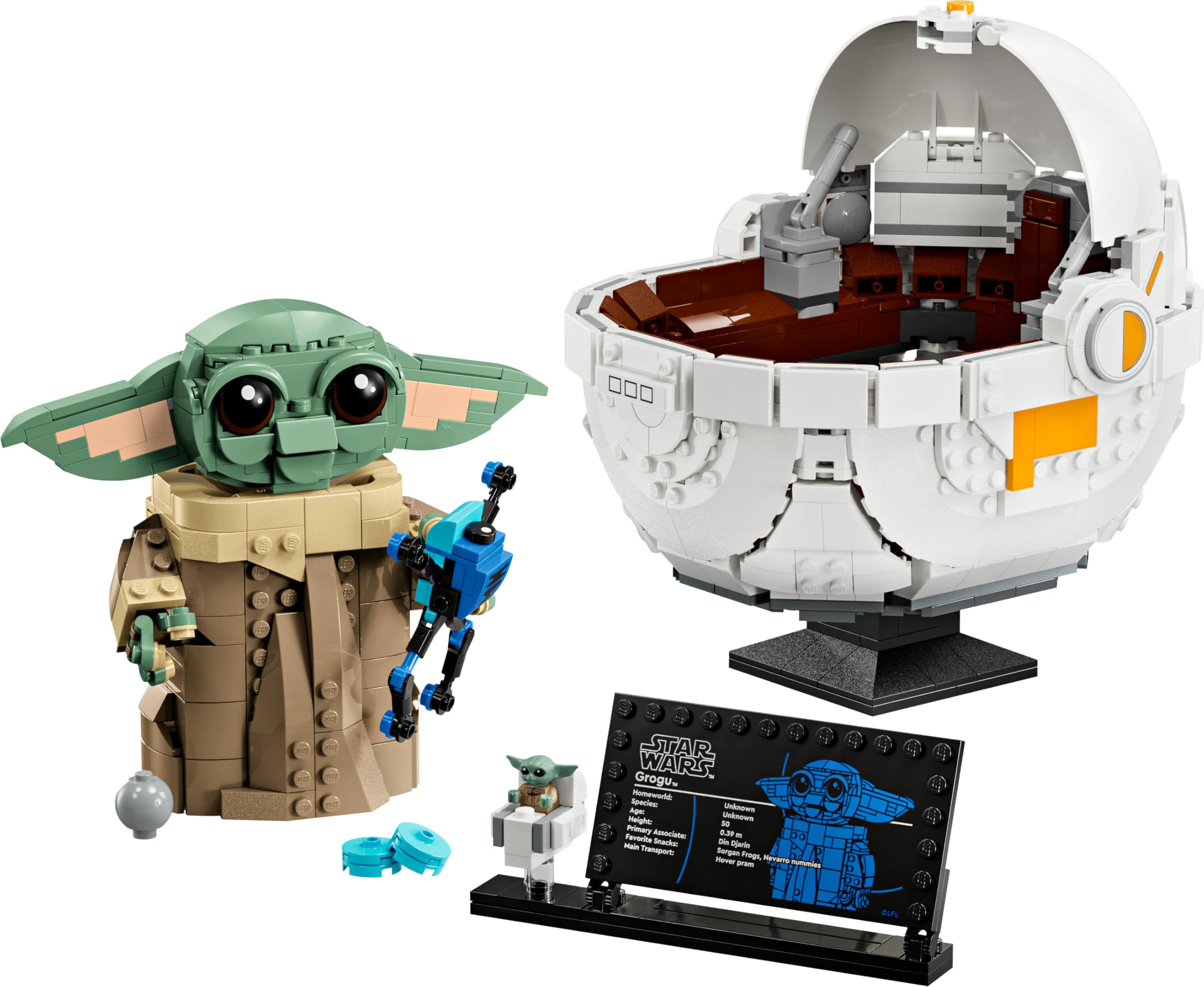 LEGO Star Wars 75403 Grogu with Hover Pram Building Set | 1048 Pieces | Age 10+ 4