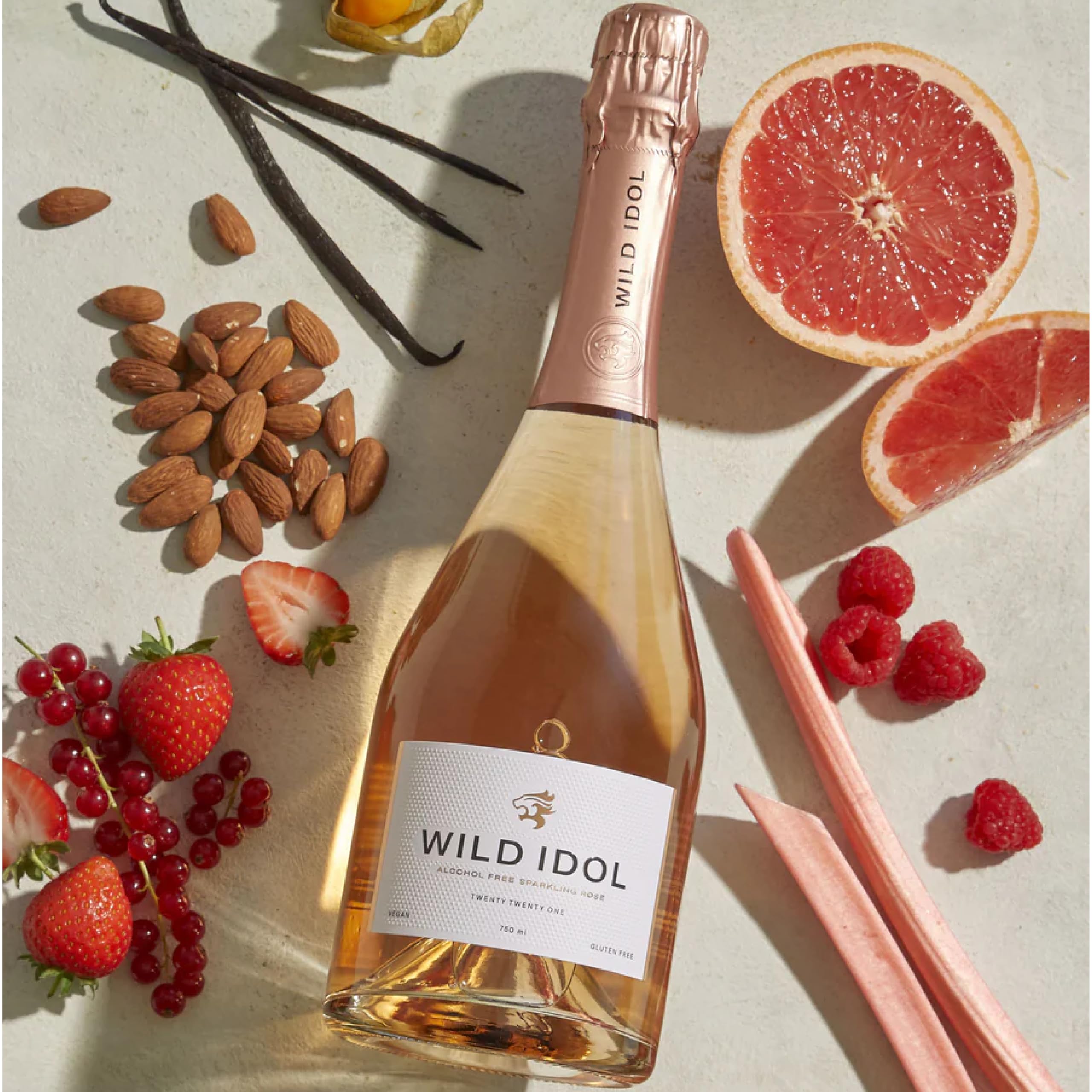 Wild Idol Non-Alcoholic Sparkling Rosé 75cl 0.0% | Vegan, Gluten-Free, No Added Sugar
