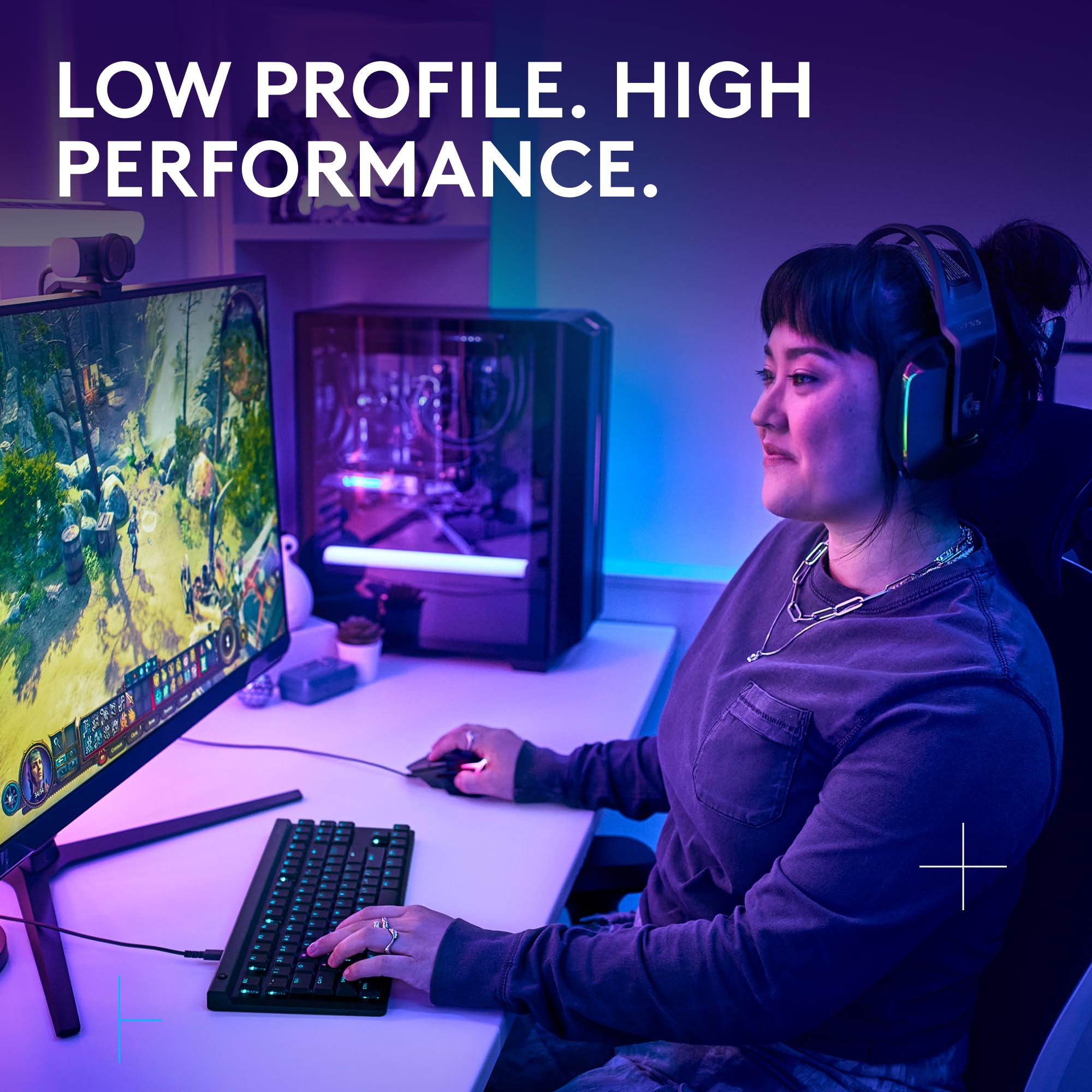 Logitech G G515 TKL Wired Low Profile Gaming Keyboard with GL Mechanical Switches and LIGHTSYNC RGB