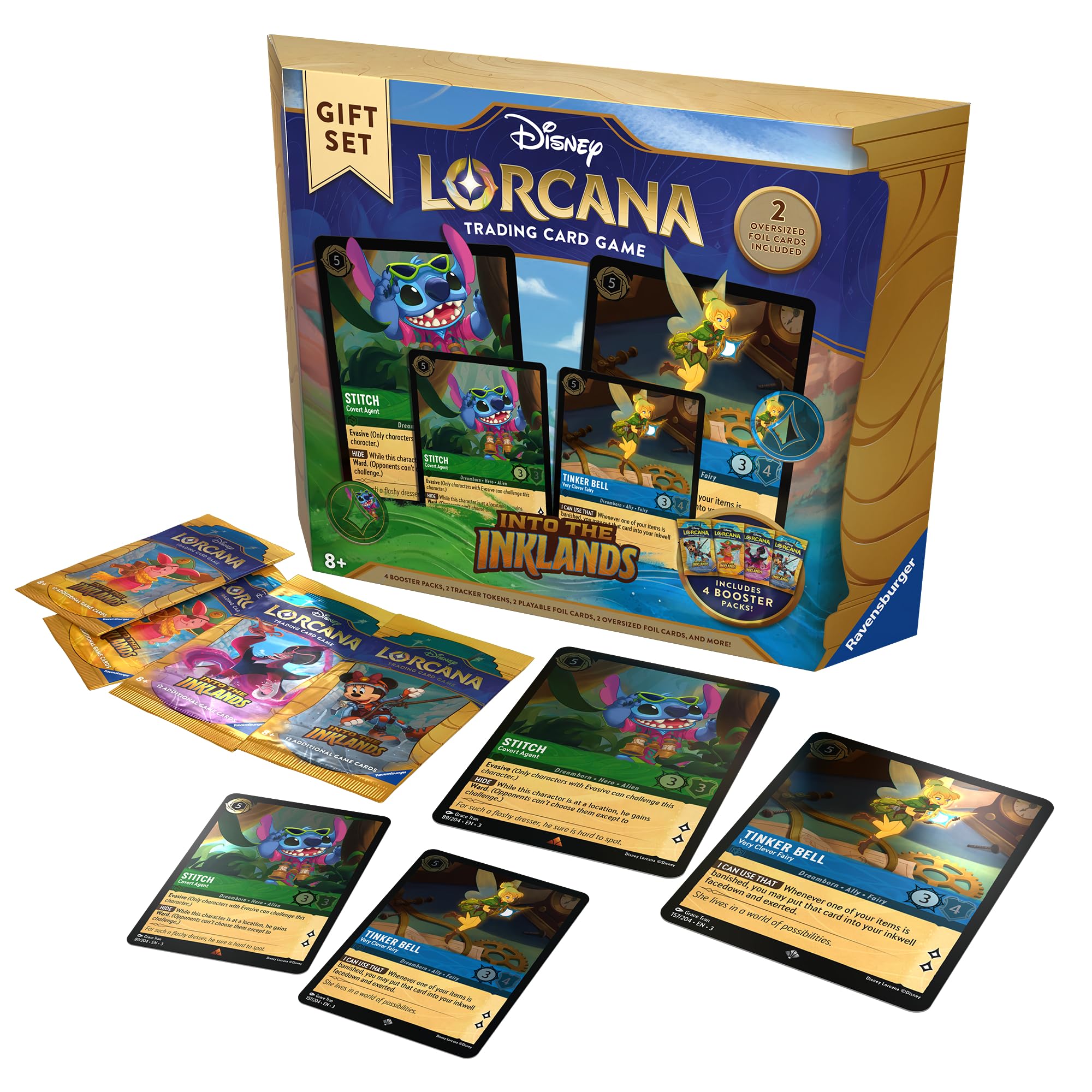 Ravensburger Disney Lorcana Trading Card Game for Adults and Kids 8 Years Up - Gift Pack-Set 3: Into The Inklands - Collectable TCG