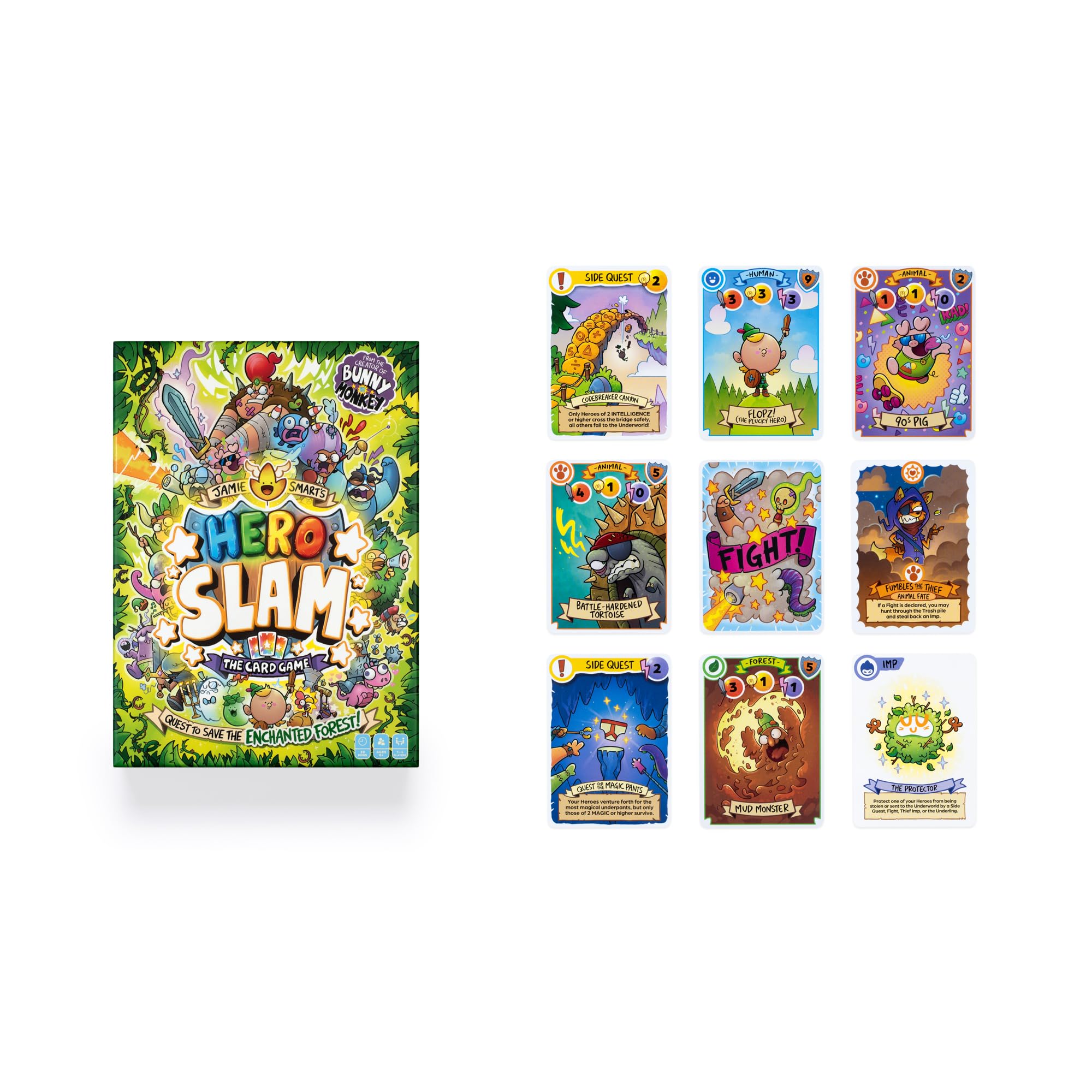 Laurence King Jamie Smart’s Hero Slam: Quest to Save the Enchanted Forest Card Game | Ages 8-10 | 1-4 Players 4