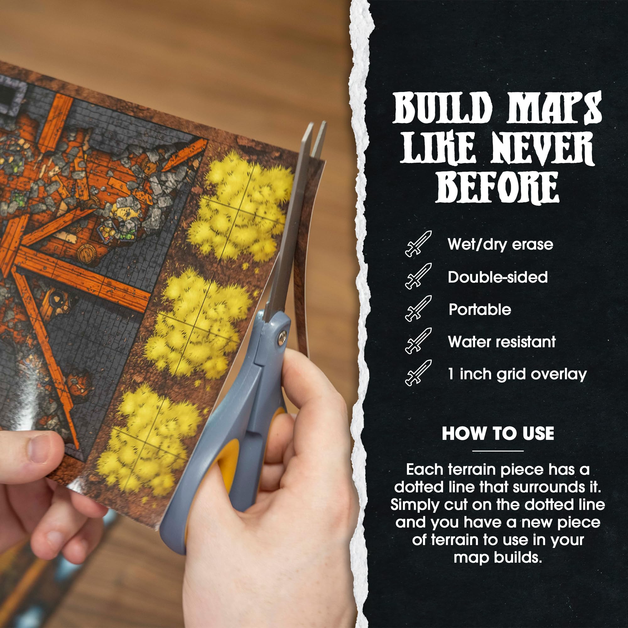 Dungeon Craft Cursed Lands Brettspiel – über 1000 wendbare Geländestücke für Dungeons &amp; Dragons Curse of Strahd 13