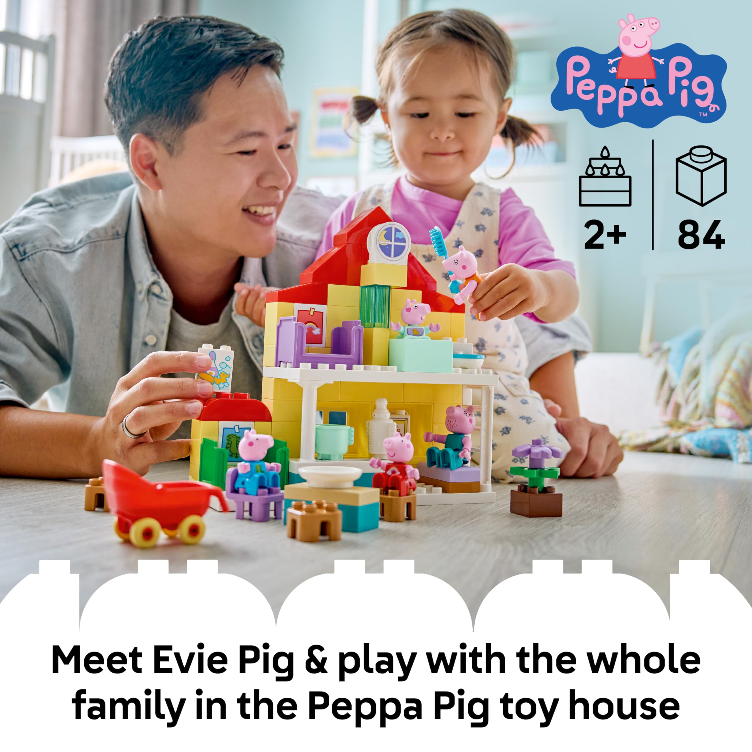 LEGO DUPLO Peppa Pig Family House Building Set 10467 | Ages 2+