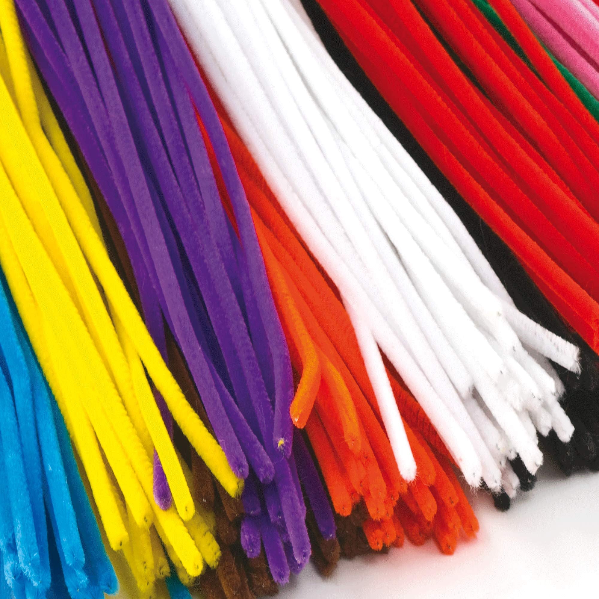 Baker Ross Fluffy Soft Pipe Cleaners - Value Pack of 120 Metallic Craft Stems | 30cm Long 3