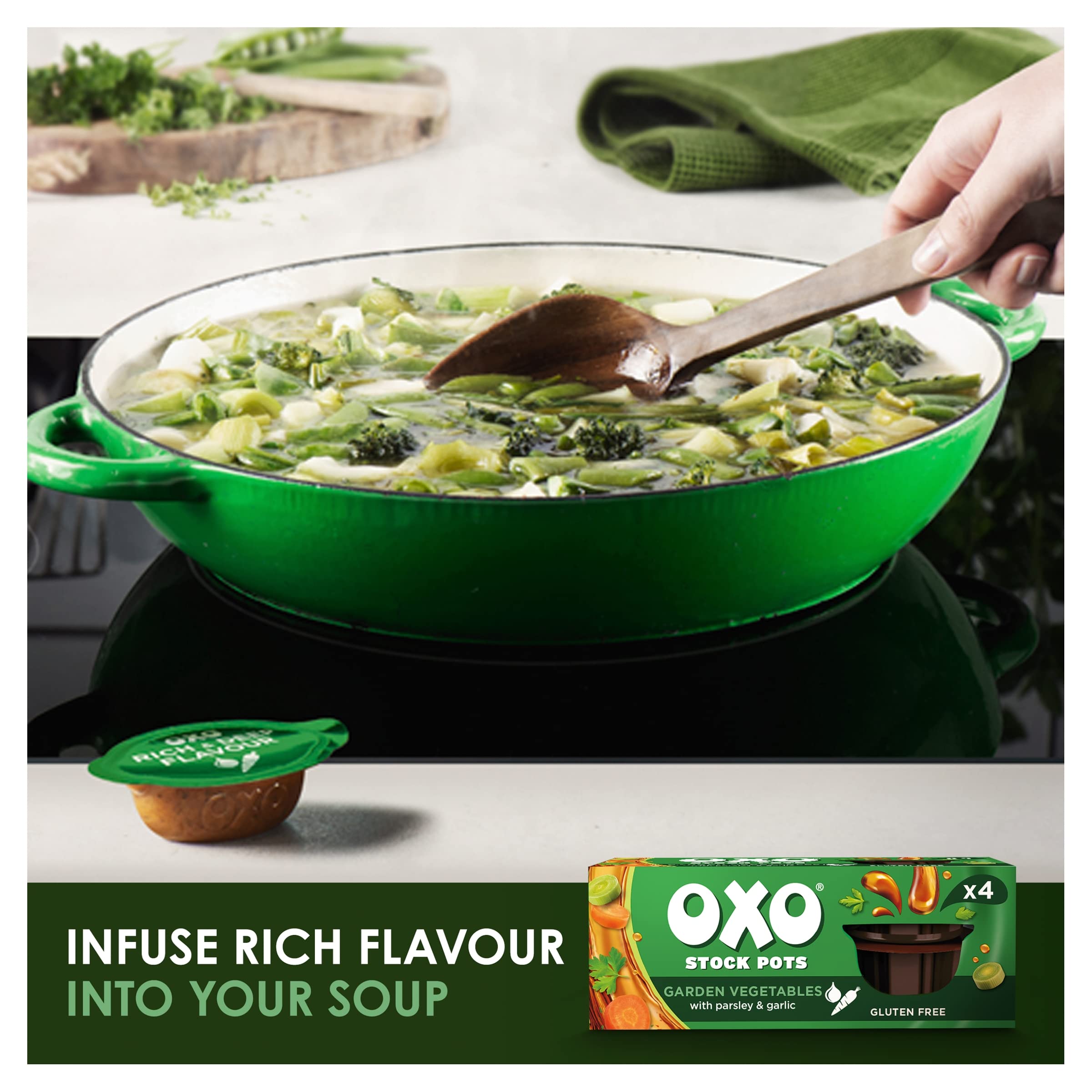 OXO Garden Vegetable Stock Pots - Parsley & Garlic Flavor | Gluten-Free | Pack of 4 4