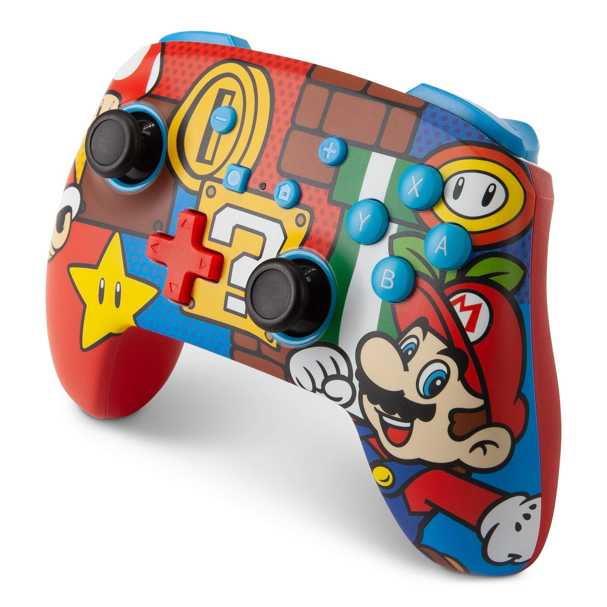 Verbessertes kabelloses PowerA-Gamepad für Nintendo Switch – Mario Pop-Design 8