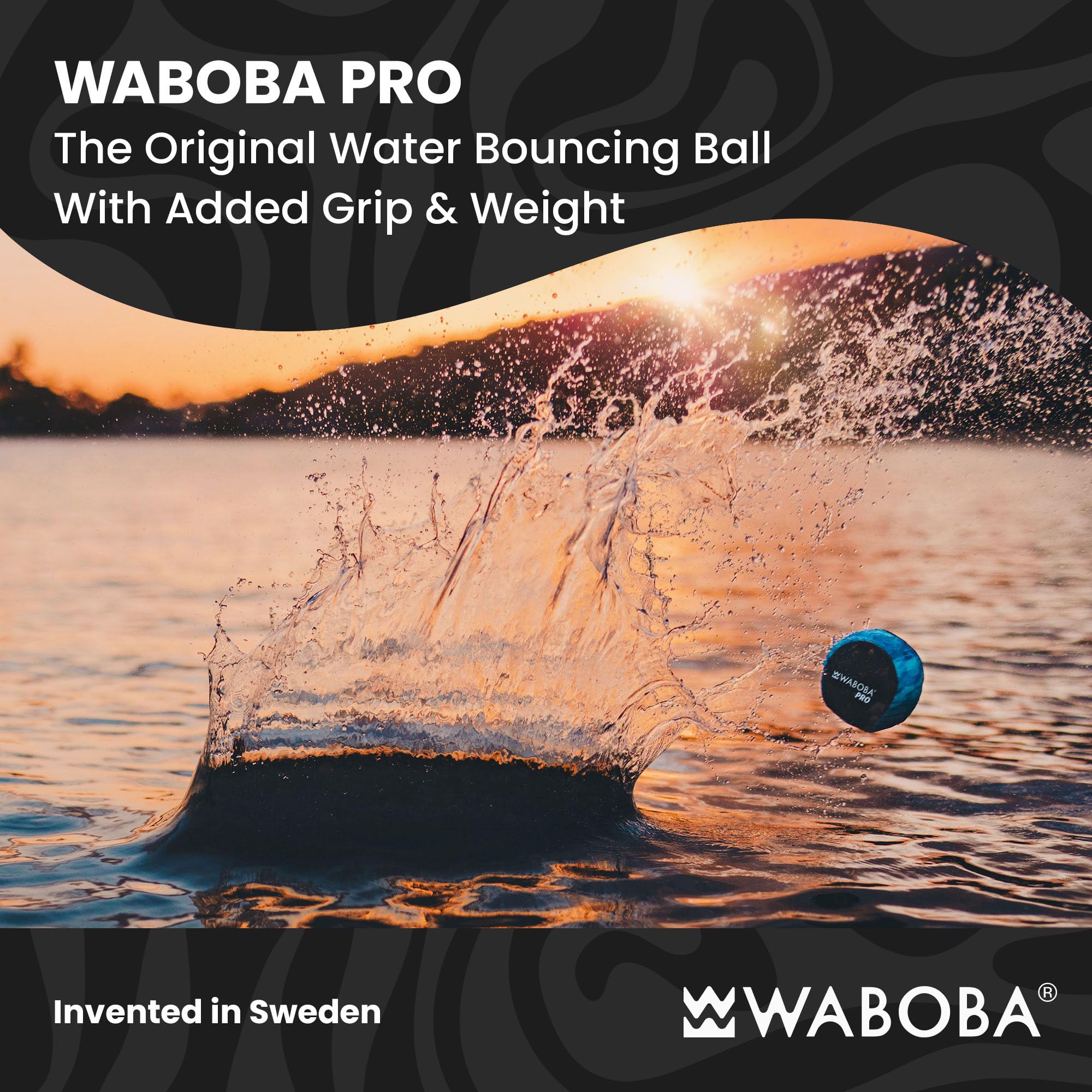 Waboba Pro Water Bouncing Ball - High Performance Skips & Bounces | 2.2 Inch | Ages 8+