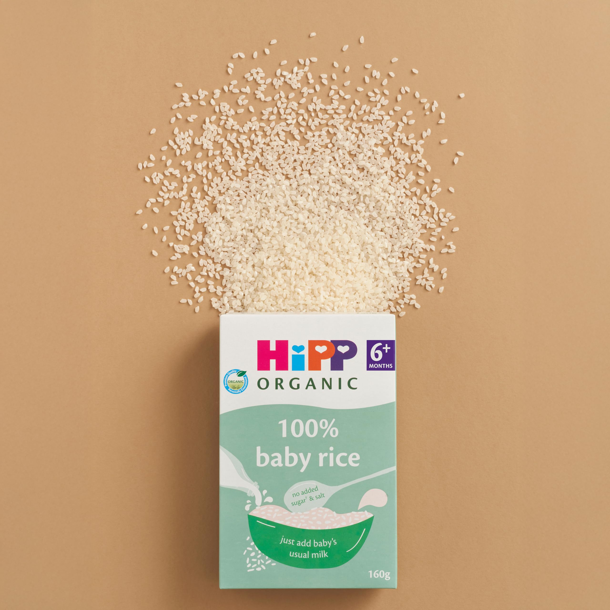 HiPP Organic 100% Baby Rice Flakes - Gluten Free | Suitable from 4 Months | 160g Pack of 4 3