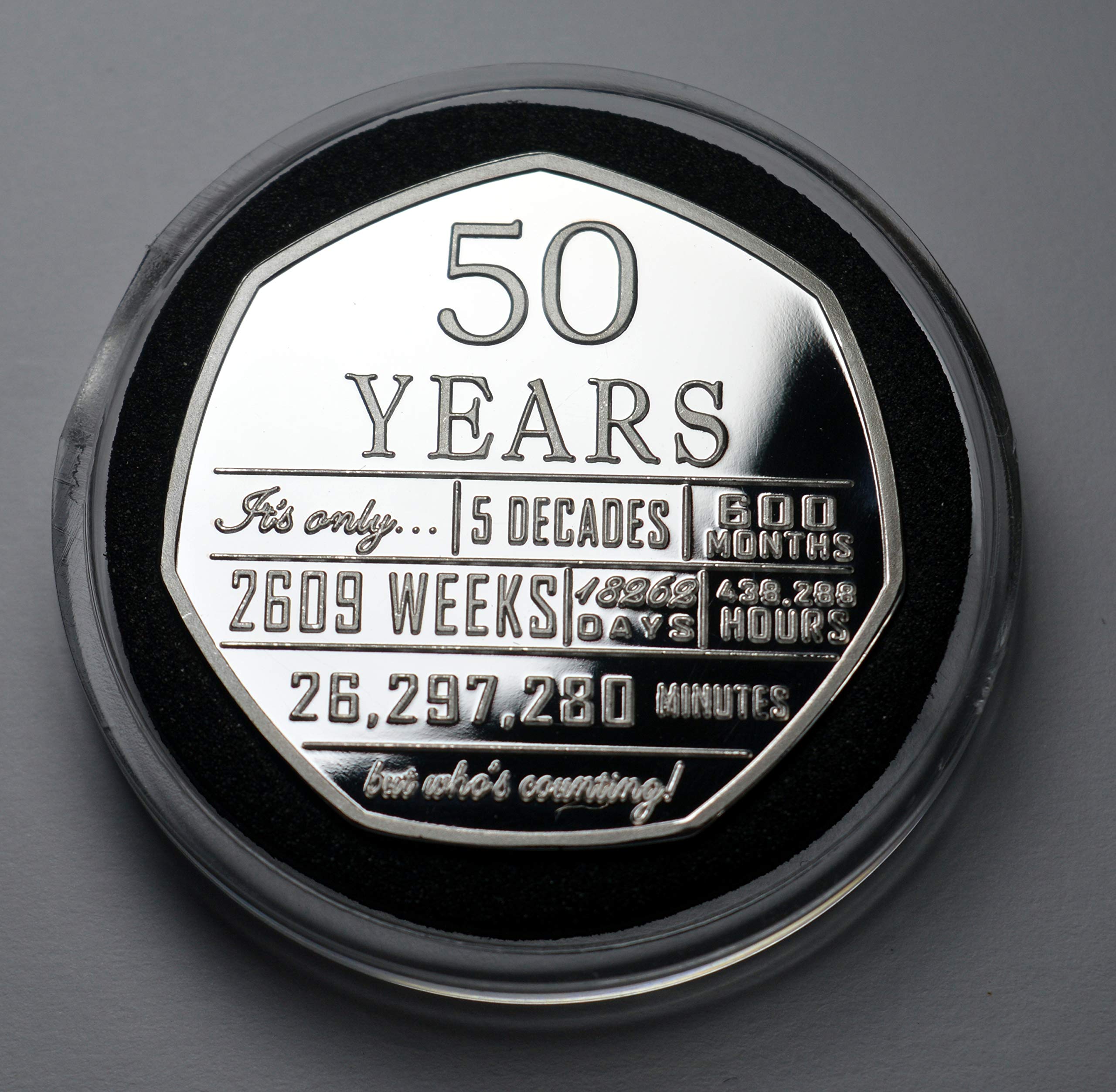 The Commemorative Coin Company 50th Birthday .999 Silver Plated Commemorative Coin