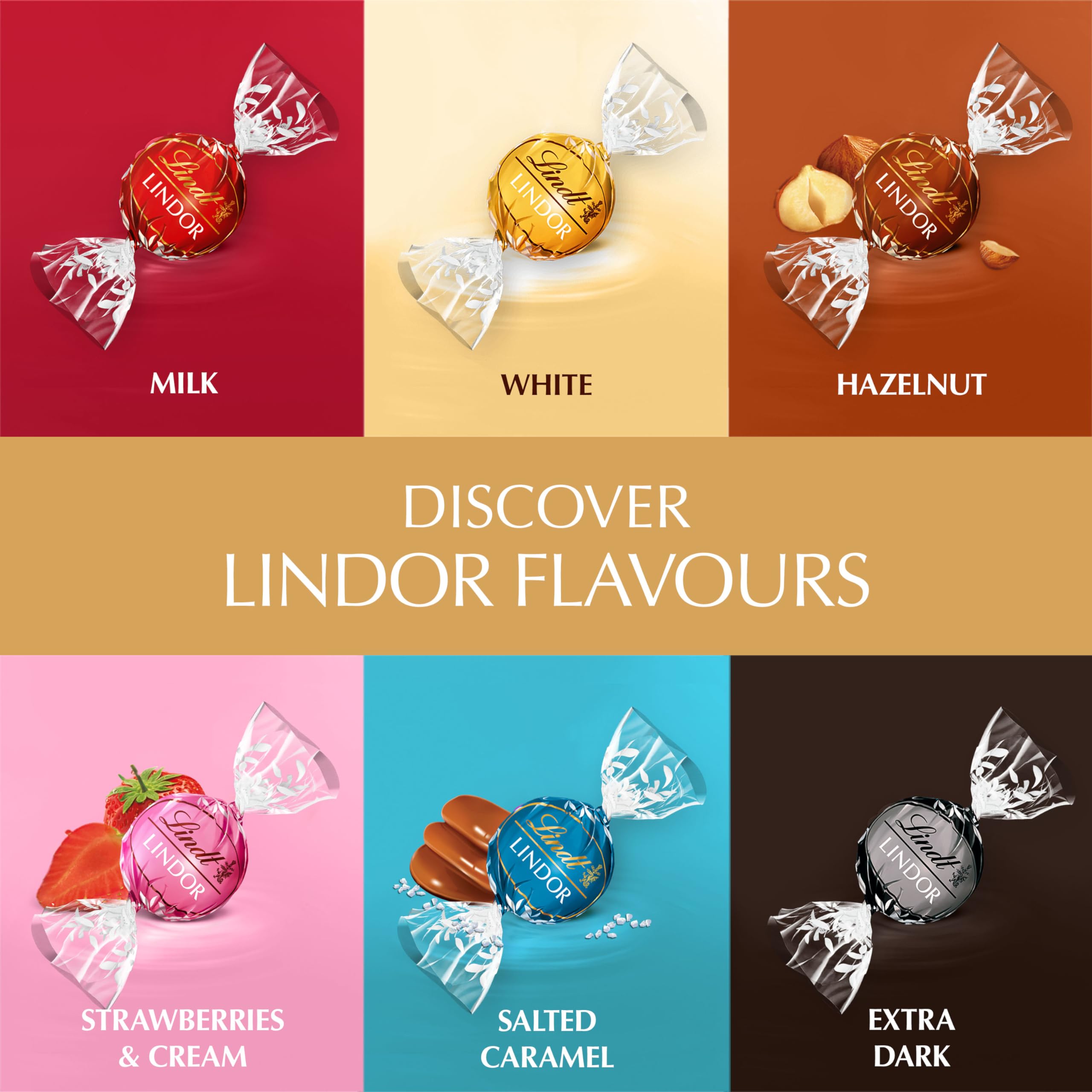Lindt Lindor Strawberries and Cream White Chocolate Truffles Gift Box | 200g 9