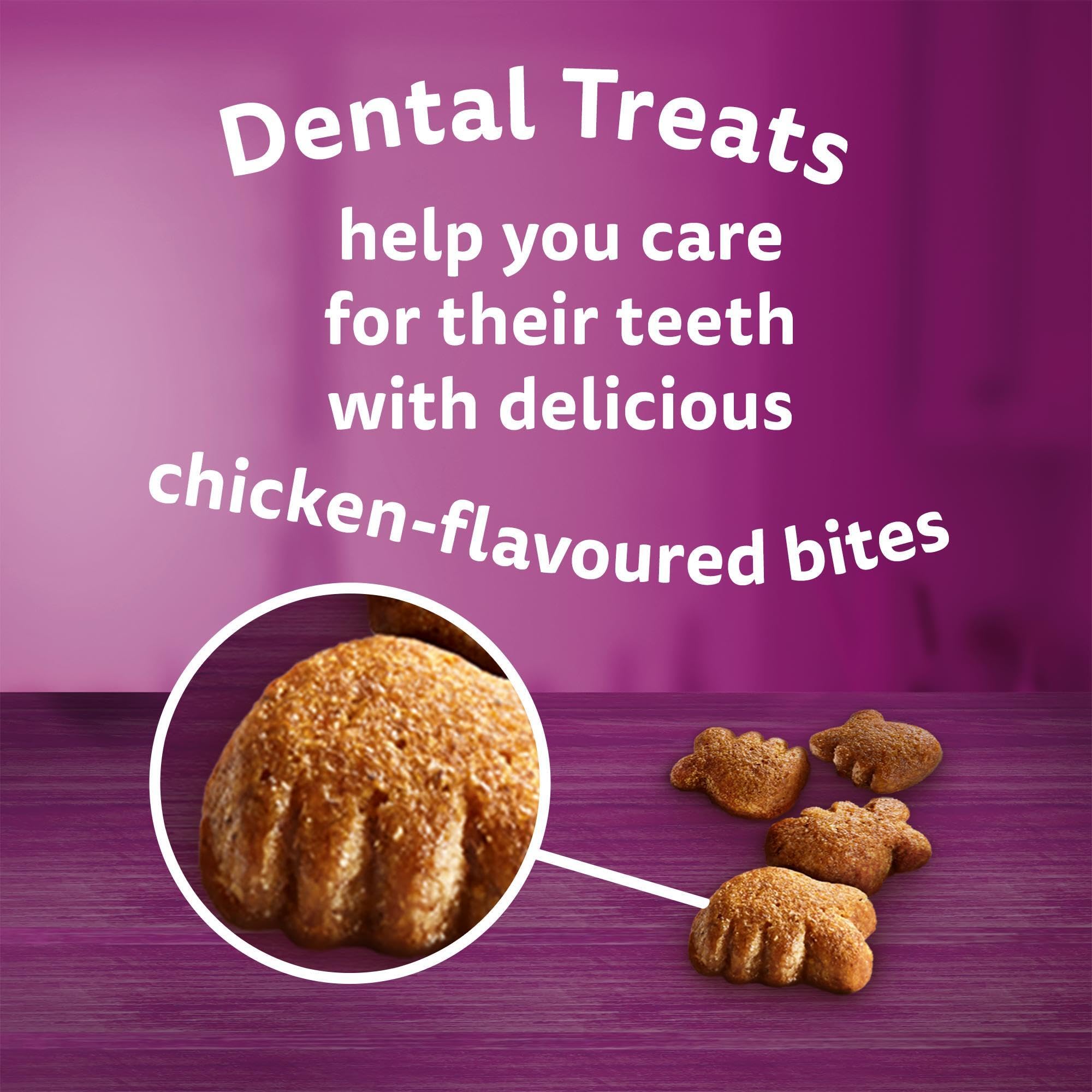 Whiskas Dentabites Adult Cat Treats with Chicken - Helps Control Tartar | 120g (Pack of 4) 6