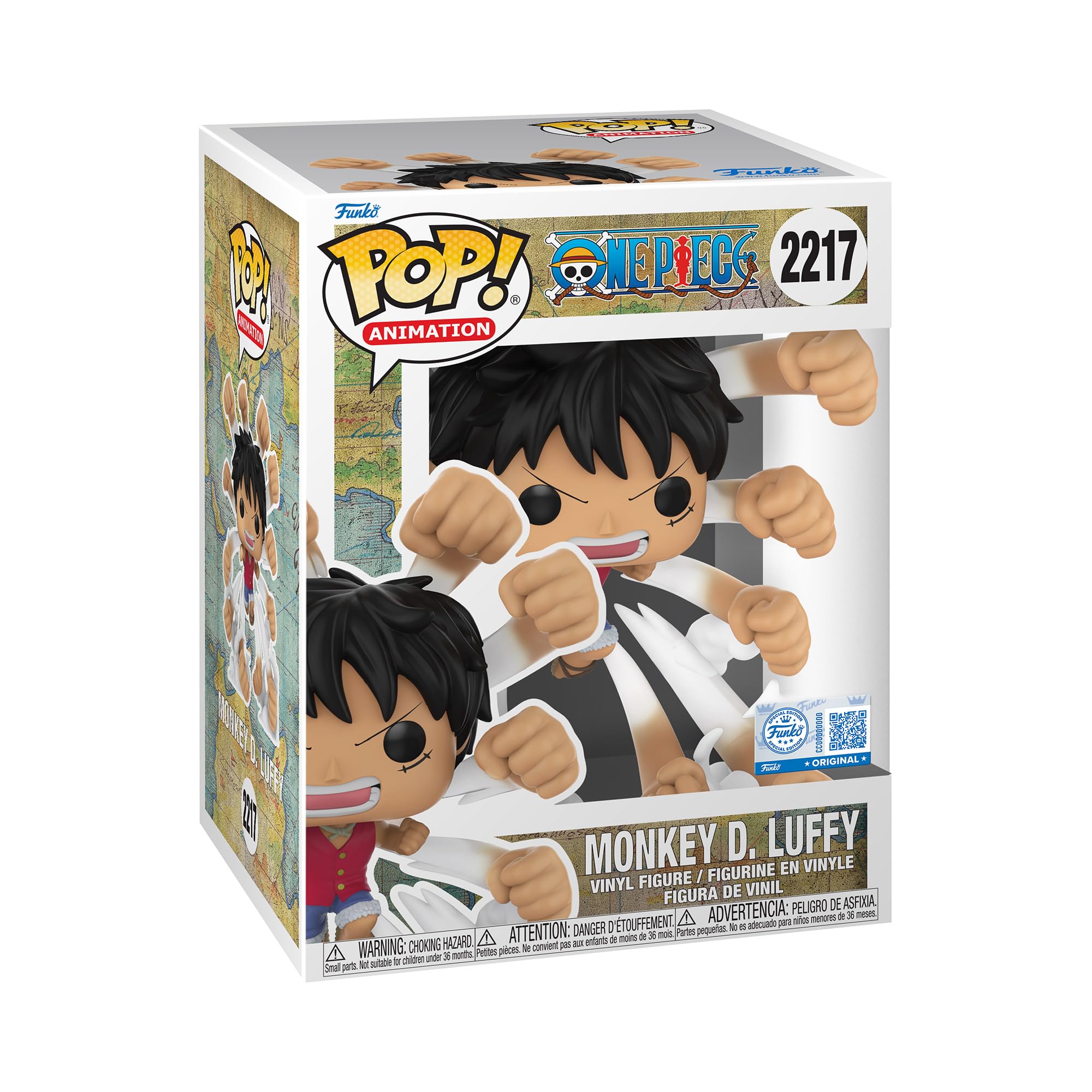 Funko POP! One Piece - Luffy Gum Gum Gatling Premium Vinyl Figure | 3.75 Inches | Amazon Exclusive