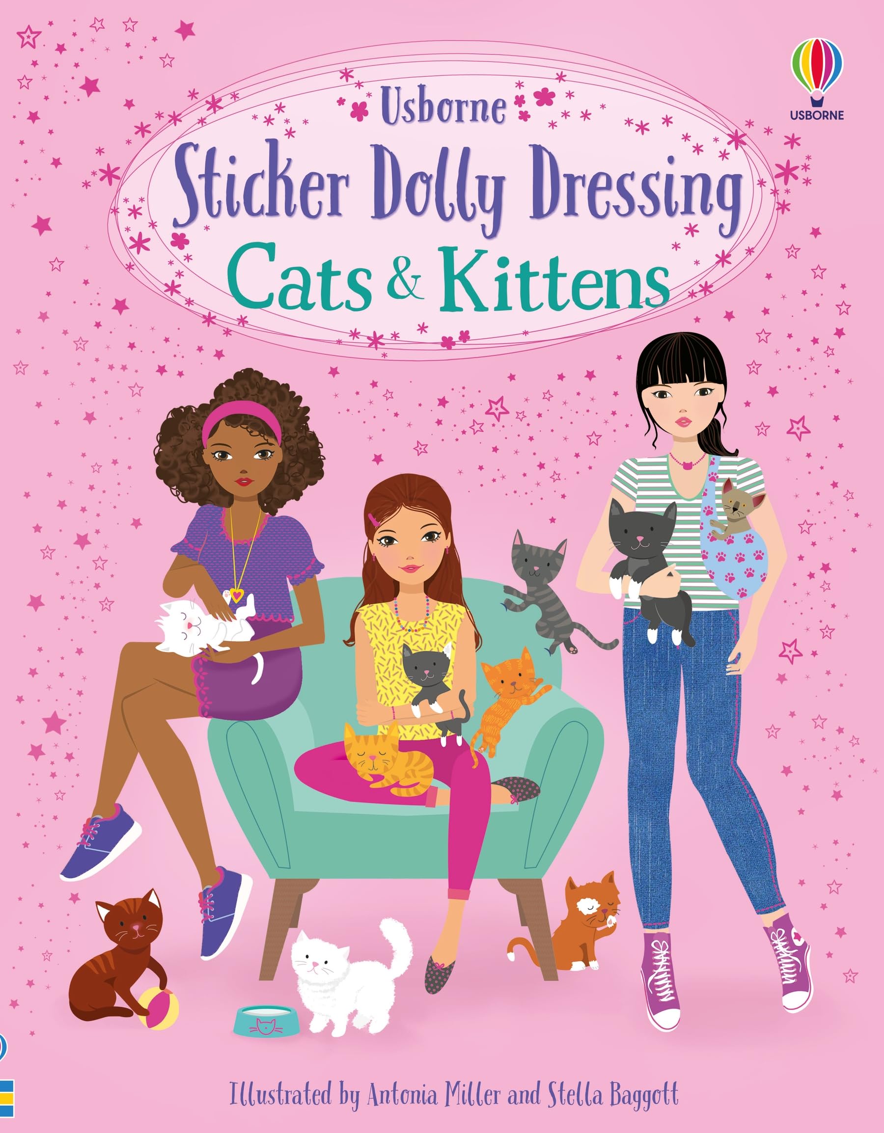 Usborne Sticker Dolly Dressing Cats and Kittens Activity Book | Ages 5-8 | 44 Pages