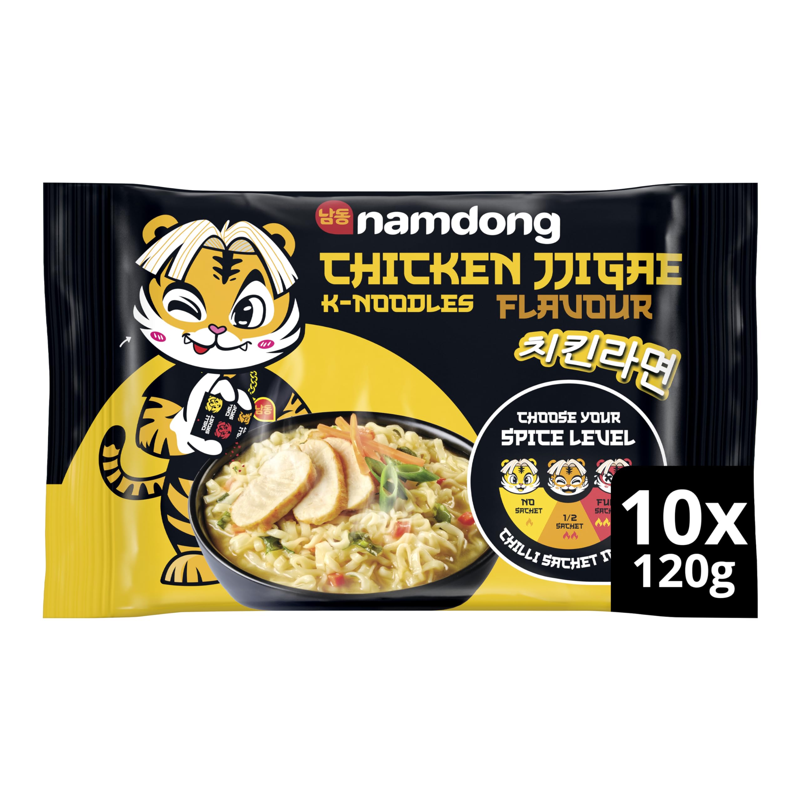 Namdong Chicken Jjigae Noodle Block - Korean-Style Instant Noodles with Adjustable Spice