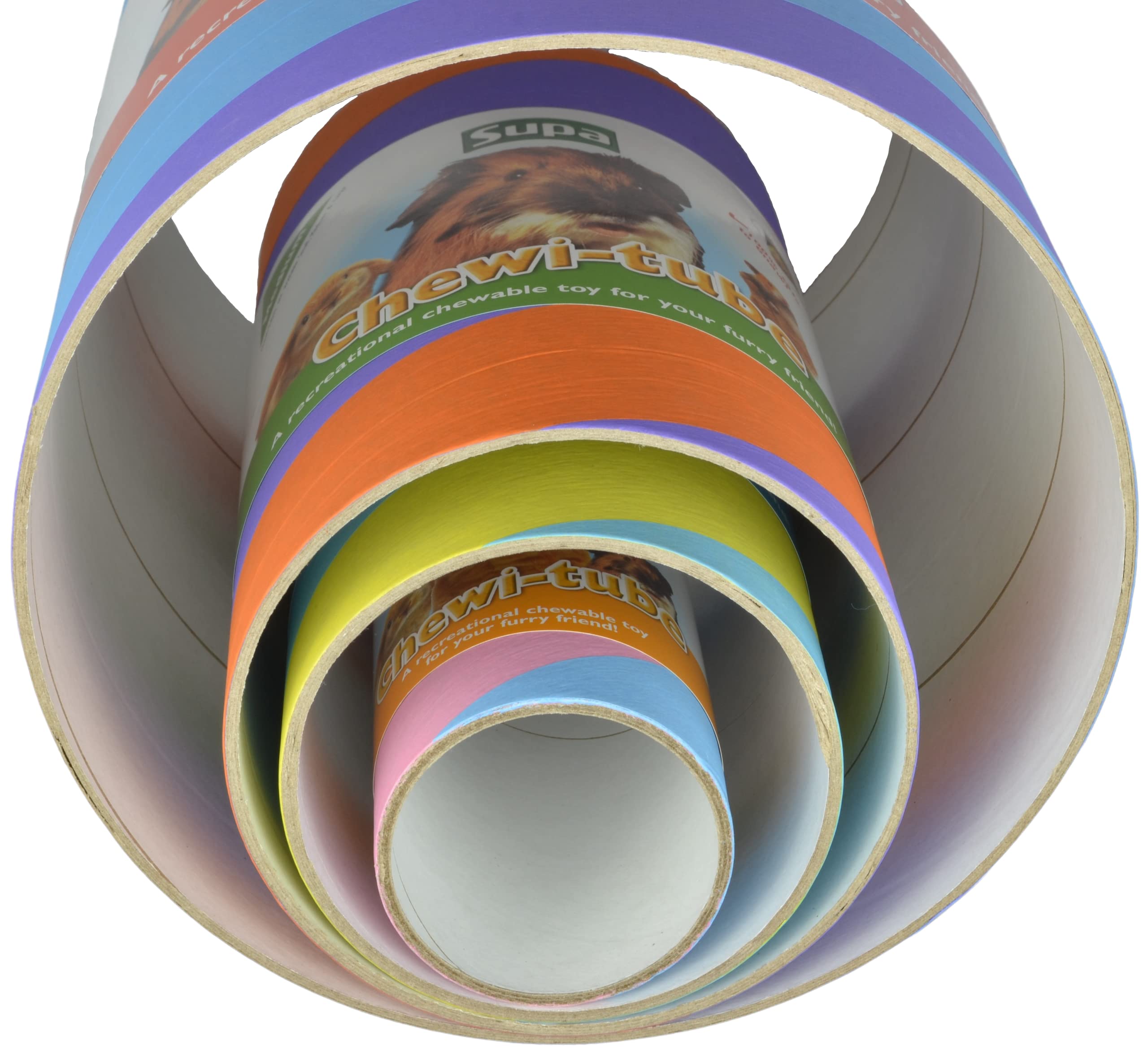 Supa Small Animal Chew-i-Tube - Chewable Tunnel for Exercise & Burrowing | 15cm Length 6