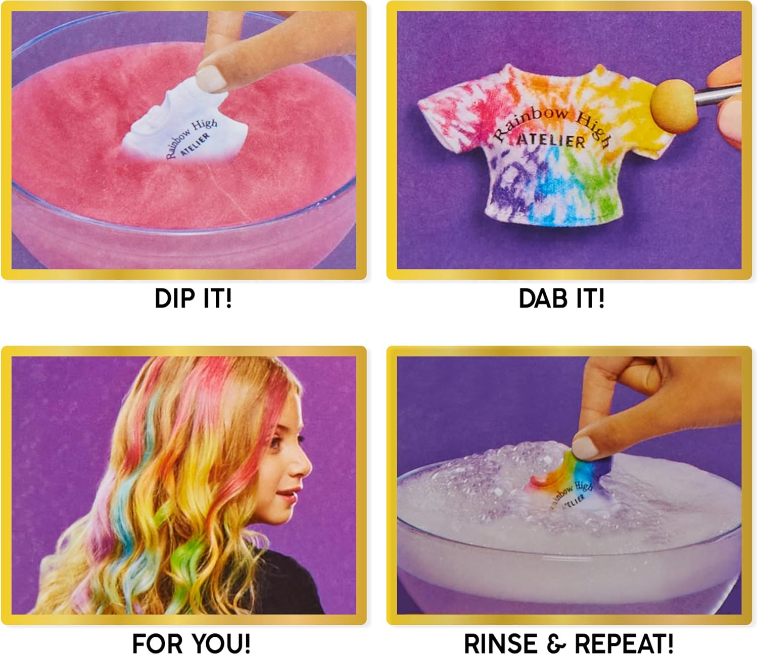 Rainbow High Watercolour & Create DIY Fashion Doll - Arts & Crafts Playset for Ages 4-8 6