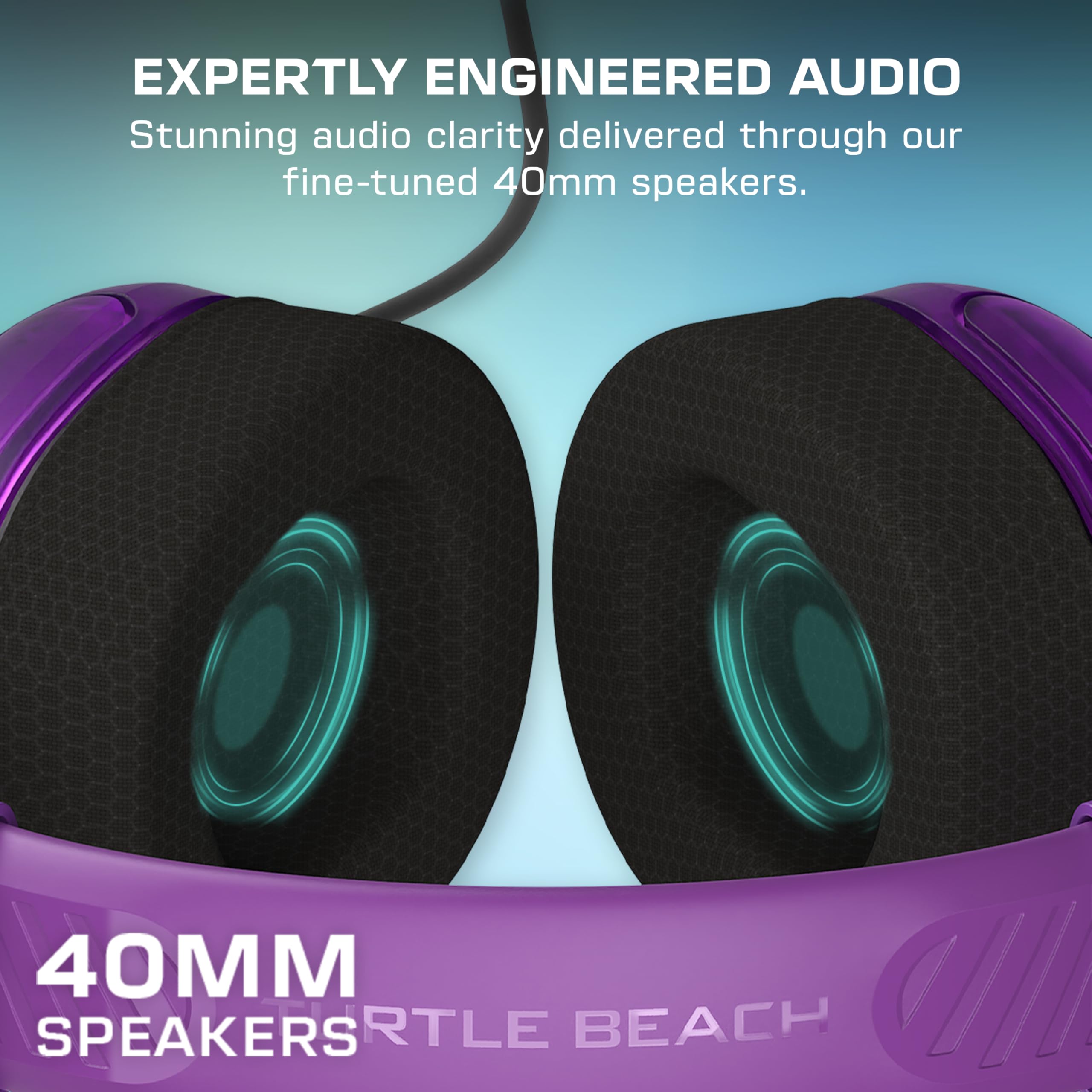 Turtle Beach Airlite Fit Wired Gaming Headset - Ghost Purple | Nintendo Licensed | Lightweight