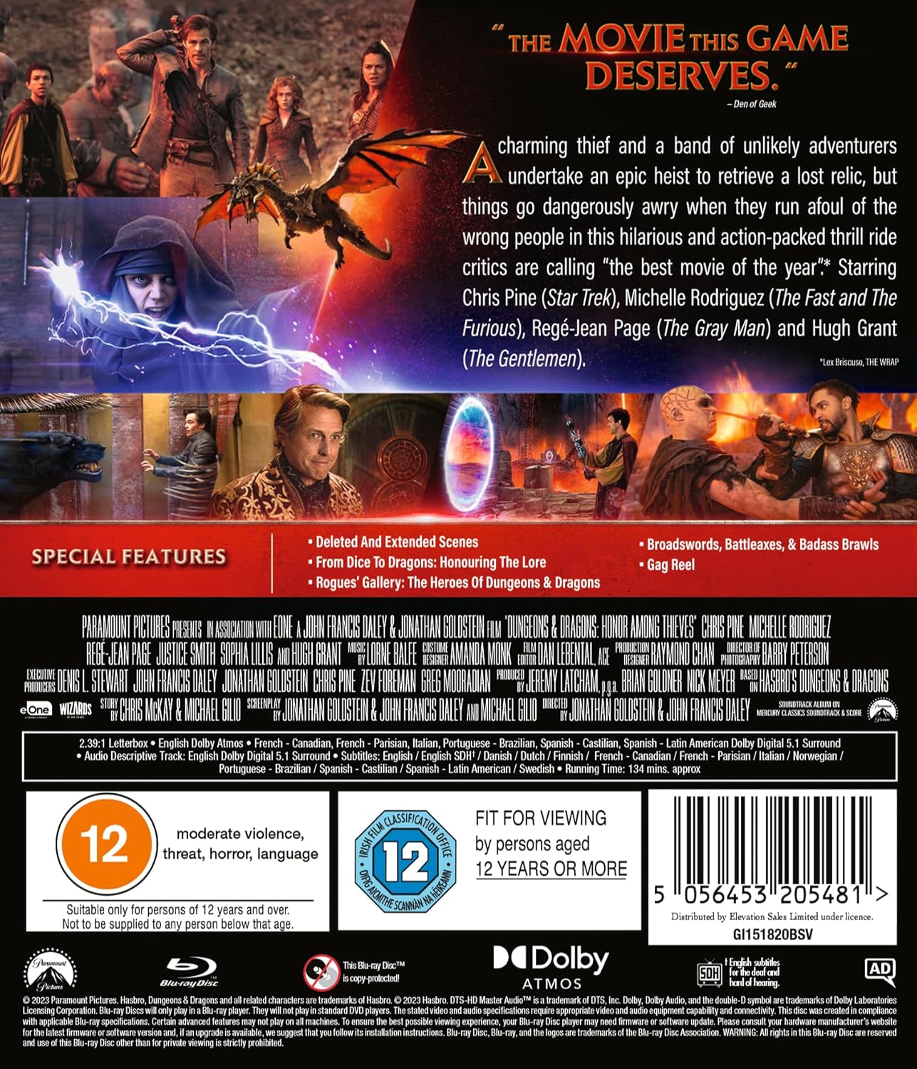 Dungeons & Dragons: Honour Among Thieves Blu-ray [Region A & B & C]