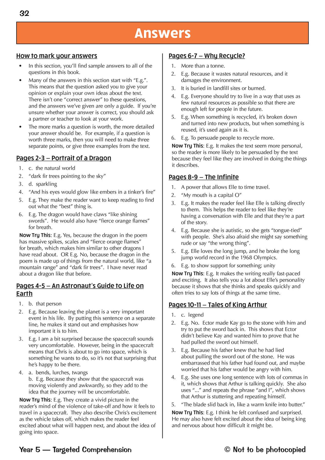 CGP New KS2 English Targeted Question Book: Year 5 Reading Comprehension Book 1 | Paperback | 33 Pages 4